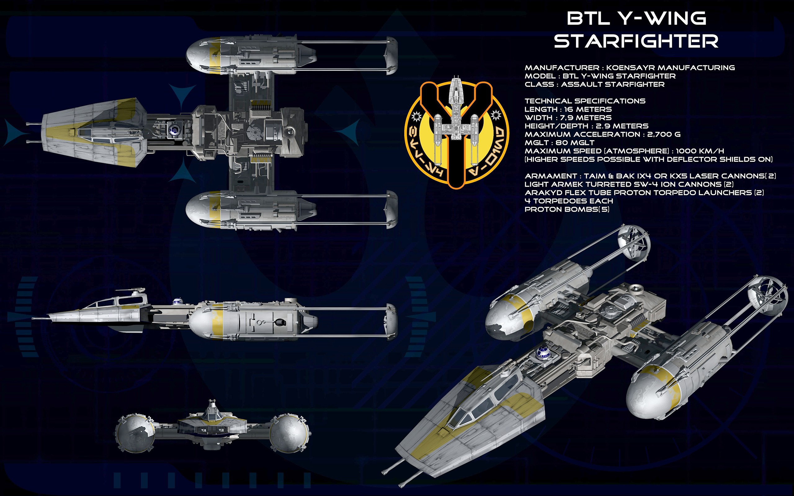 General 2560x1600 Star Wars Y-Wing infographics Star Wars Ships vehicle science fiction