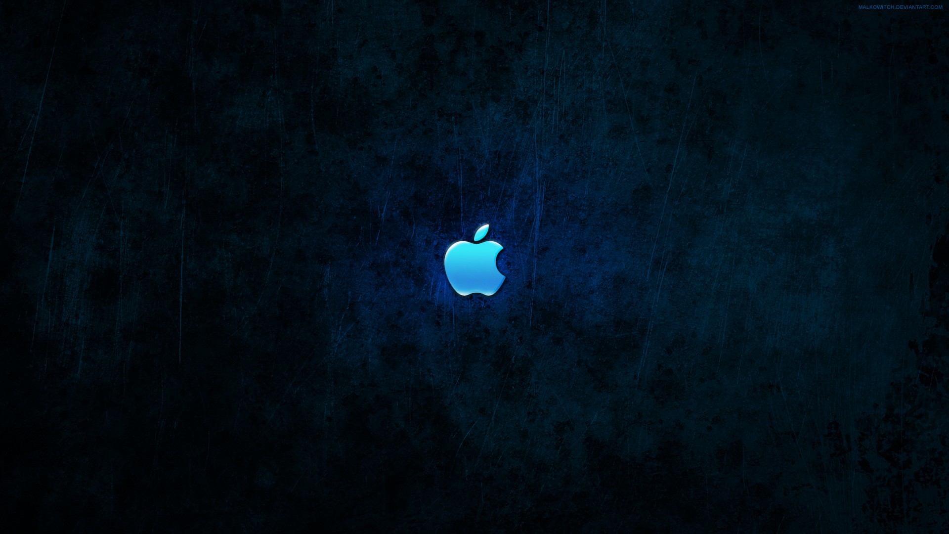 General 1920x1080 dark Apple Inc. blue cyan blue background logo brand DeviantArt