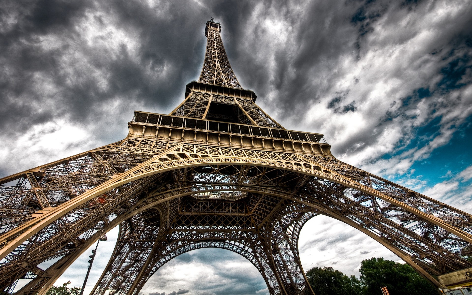 General 1920x1200 Paris France Eiffel Tower low-angle construction HDR sky worm's eye view architecture landmark Europe