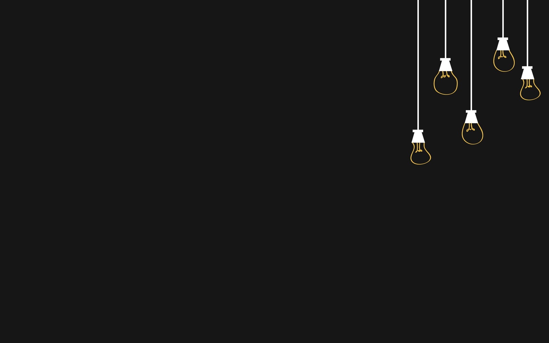 General 1920x1200 light bulb simple background black background minimalism