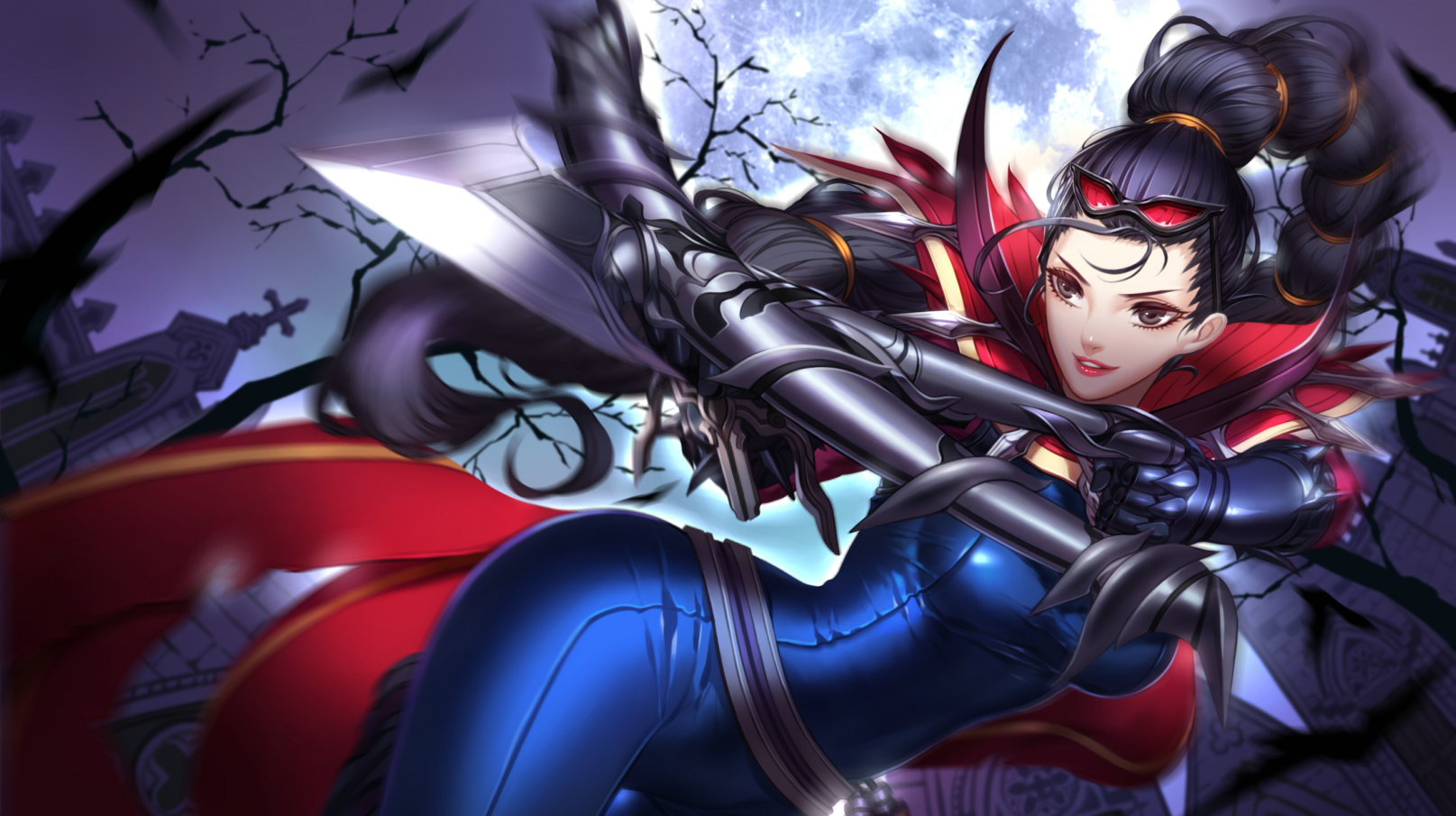 General 1615x905 League of Legends ADC Vayne (League of Legends) PC gaming video game art video game girls dark hair