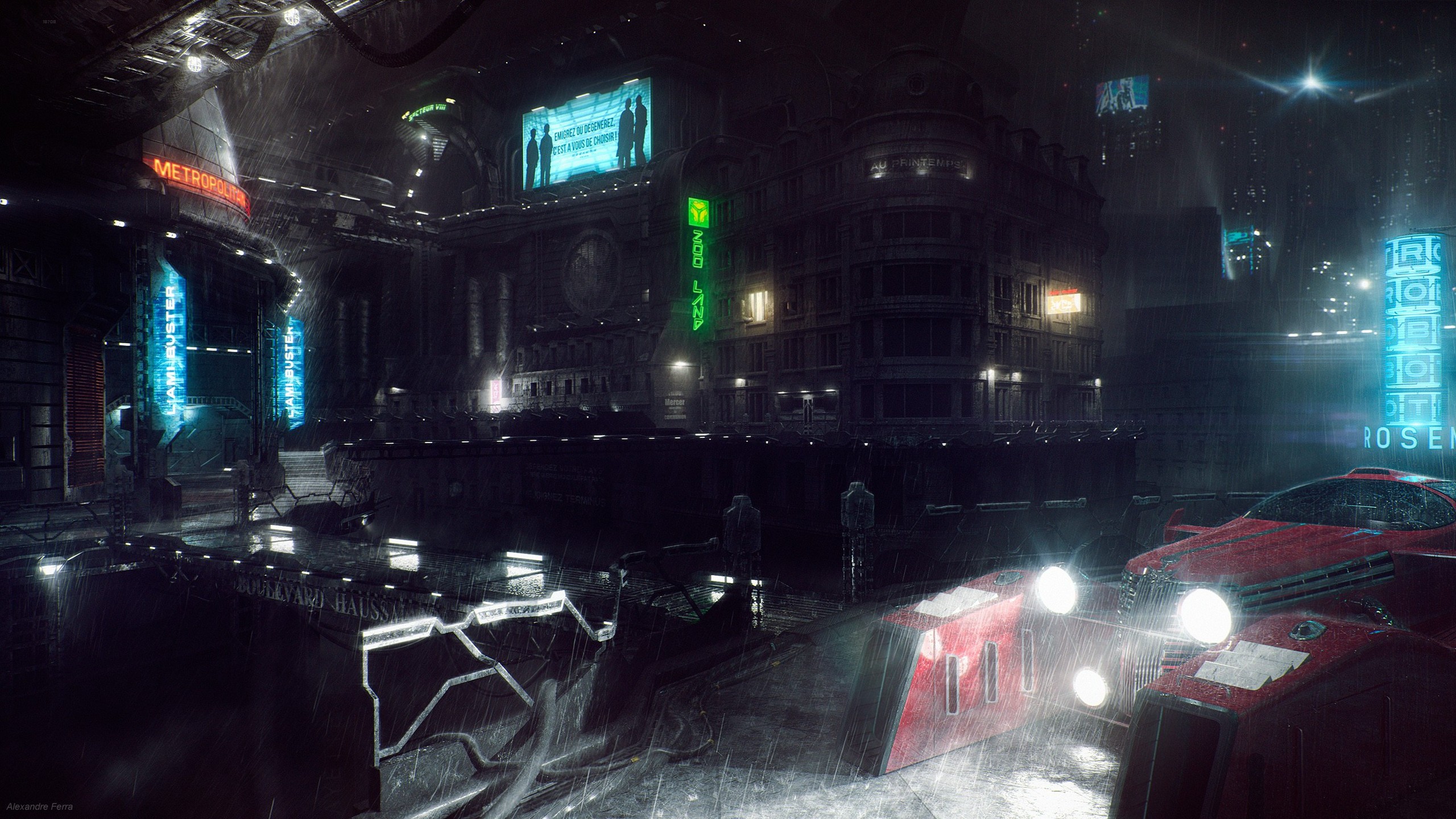 General 2560x1440 artwork digital art Blade Runner concept art movies science fiction futuristic futuristic city