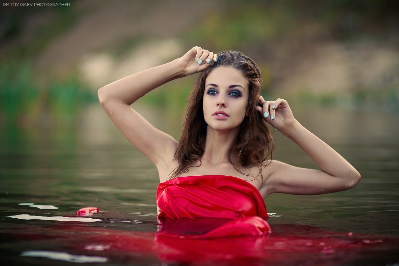People 1280x854 Alla Berger women model river wet body wet hair in water water makeup cyan nails painted nails nature women outdoors armpits Dmitry Isaev