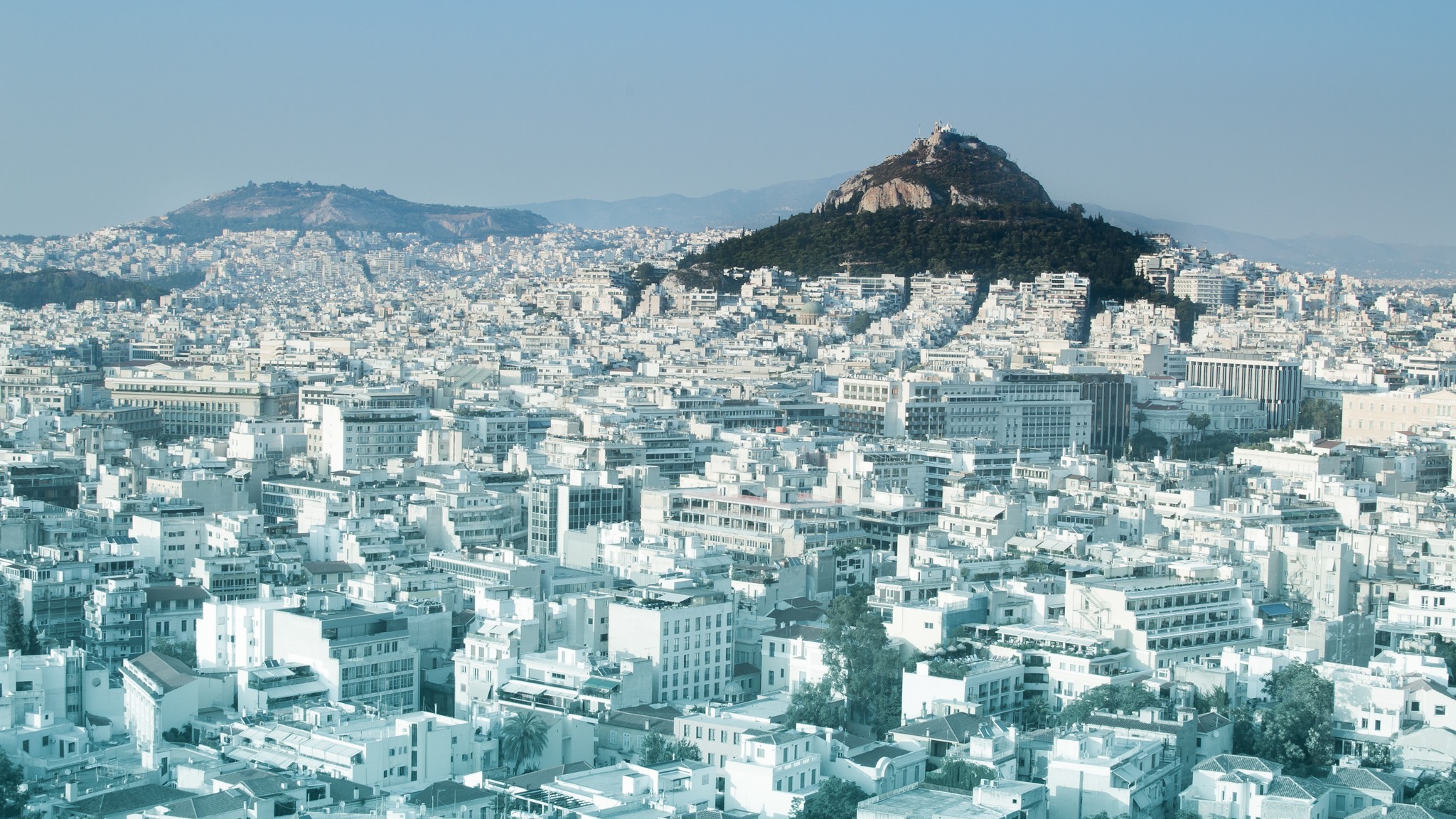 General 2048x1152 Athens hills building cityscape landscape capital Greece