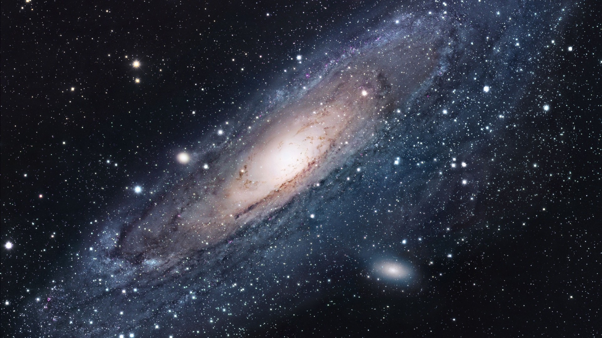 General 1920x1080 galaxy NASA space Andromeda Messier 110 Messier 31 Hubble Deep Field space art digital art