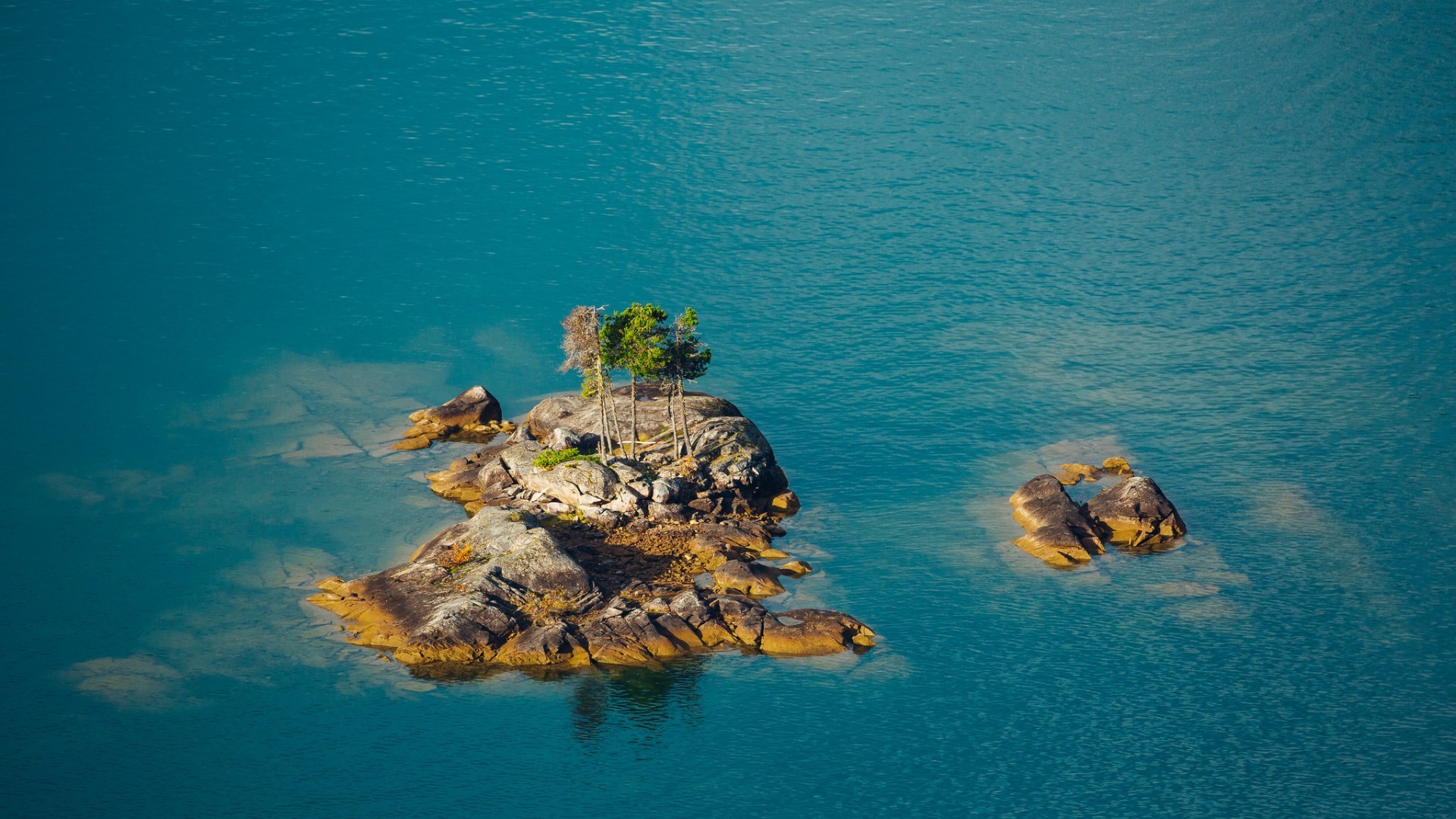 General 1920x1080 nature landscape rocks water trees island sea aerial view reflection blue