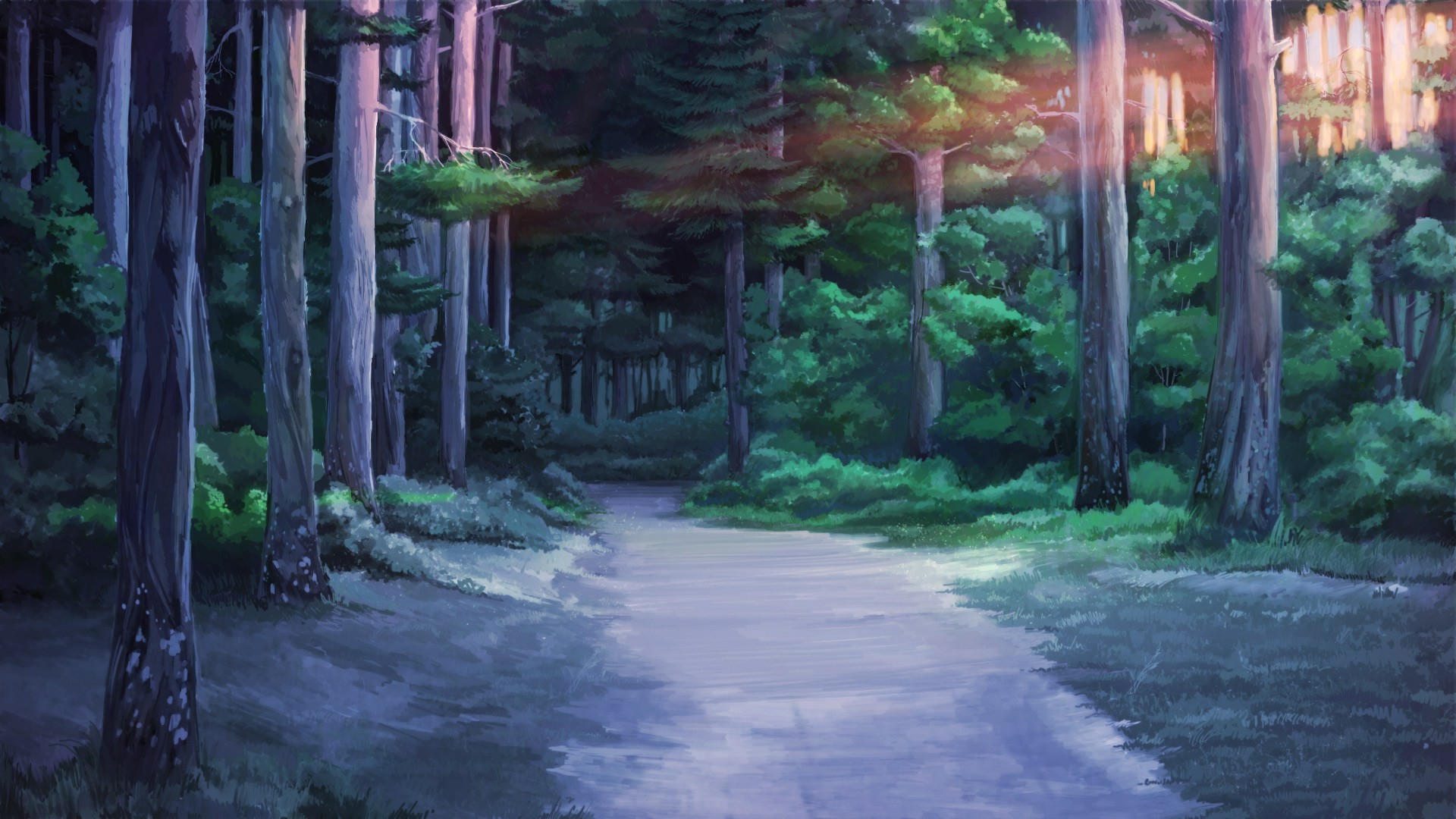 General 1920x1080 forest anime artwork