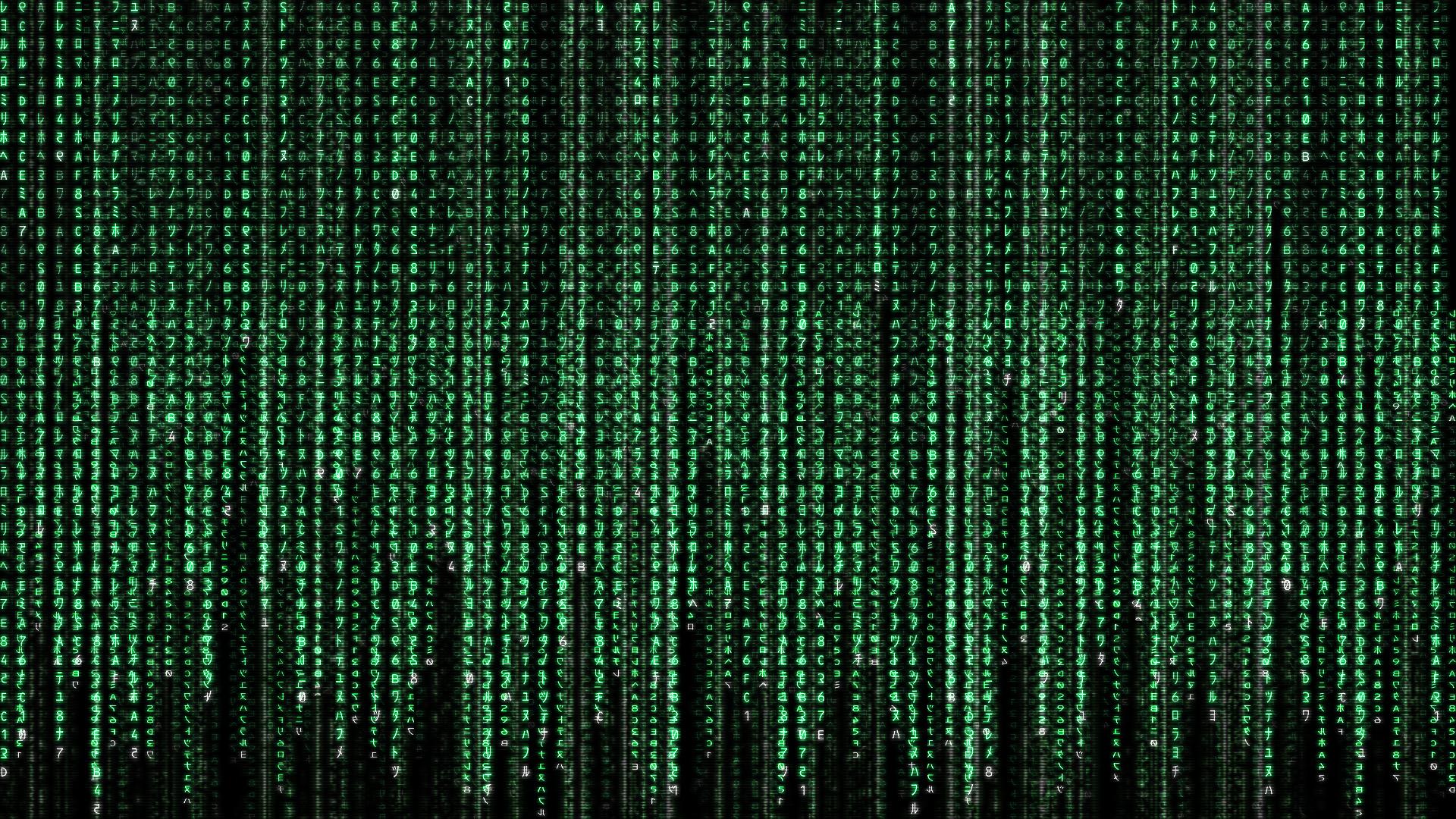 General 1920x1080 The Matrix code digital art movies computer Japanese kanji