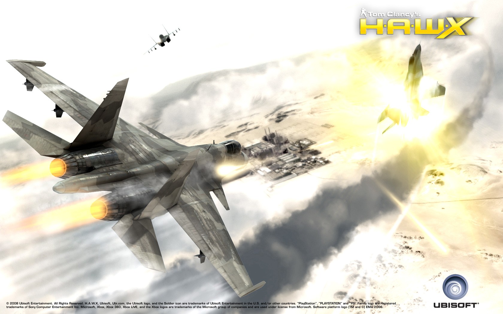 General 1680x1050 PC gaming jet fighter Tom Clancy's Tom Clancy's HAWX Ubisoft 2008 (Year) military aircraft video game art vehicle military vehicle