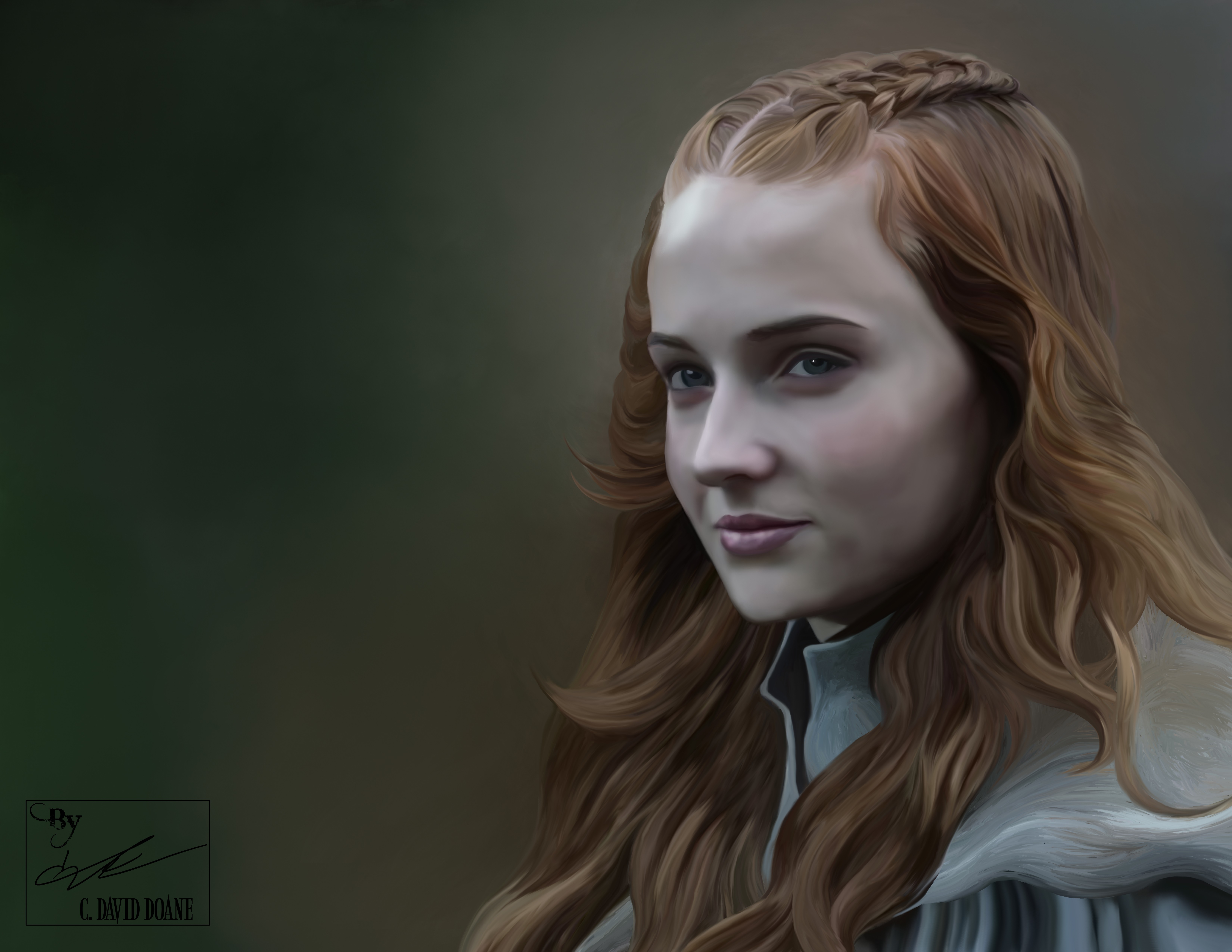 General 6600x5100 Game of Thrones drawing Sansa Stark women TV series fan art fantasy girl actress portrait