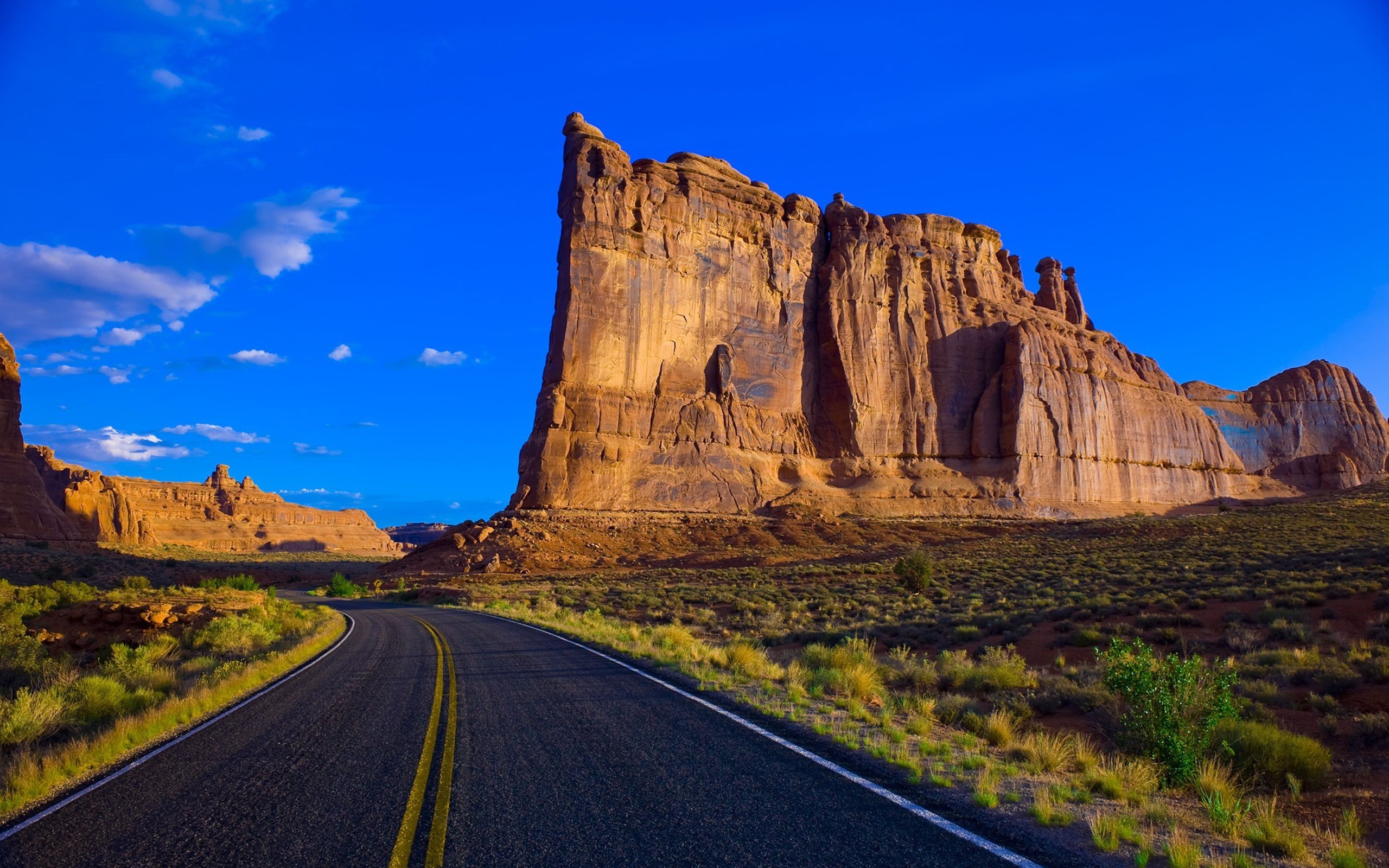 General 2560x1600 road nature landscape rock formation Arches National Park USA Utah