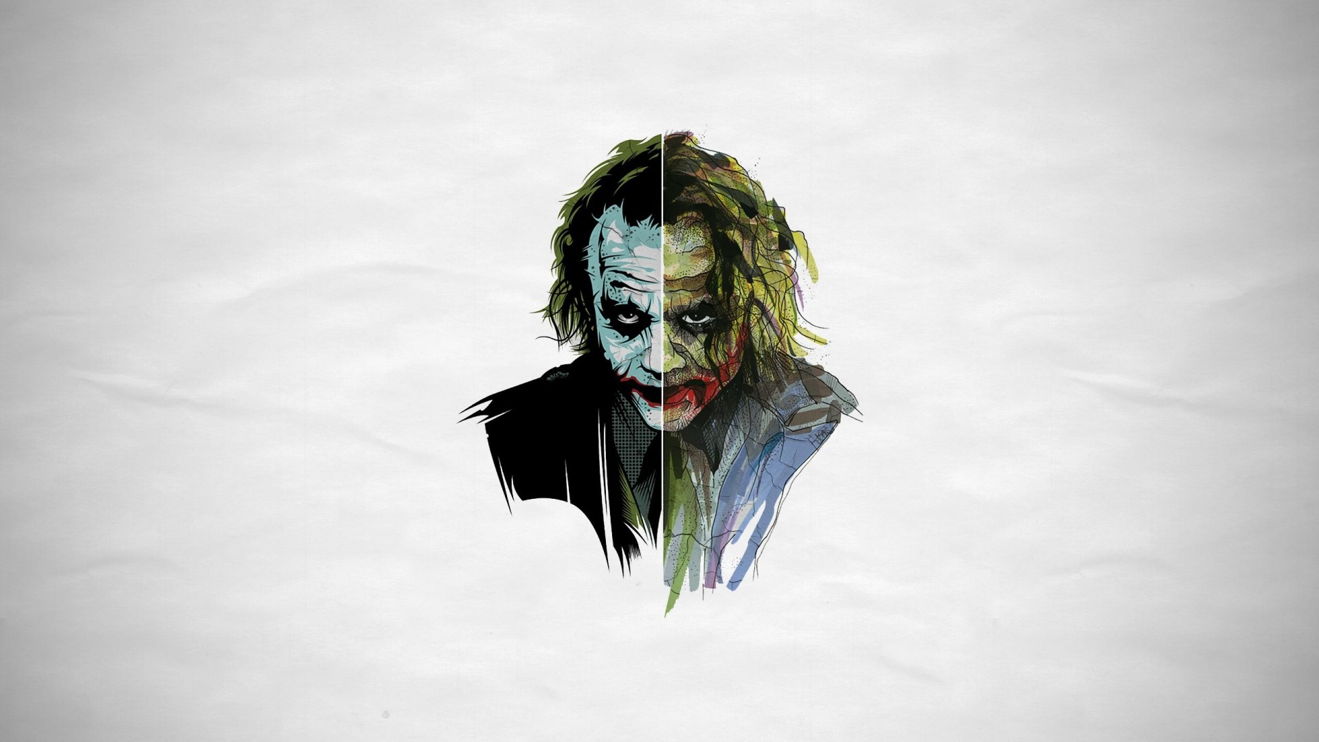 General 1920x1080 Joker Batman Heath Ledger movies The Dark Knight white background simple background villains artwork deceased Australian DC Comics