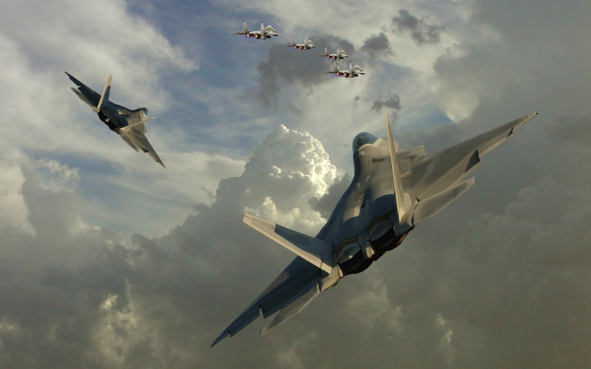 General 1920x1200 military aircraft sky F-22 Raptor vehicle military vehicle aircraft digital art