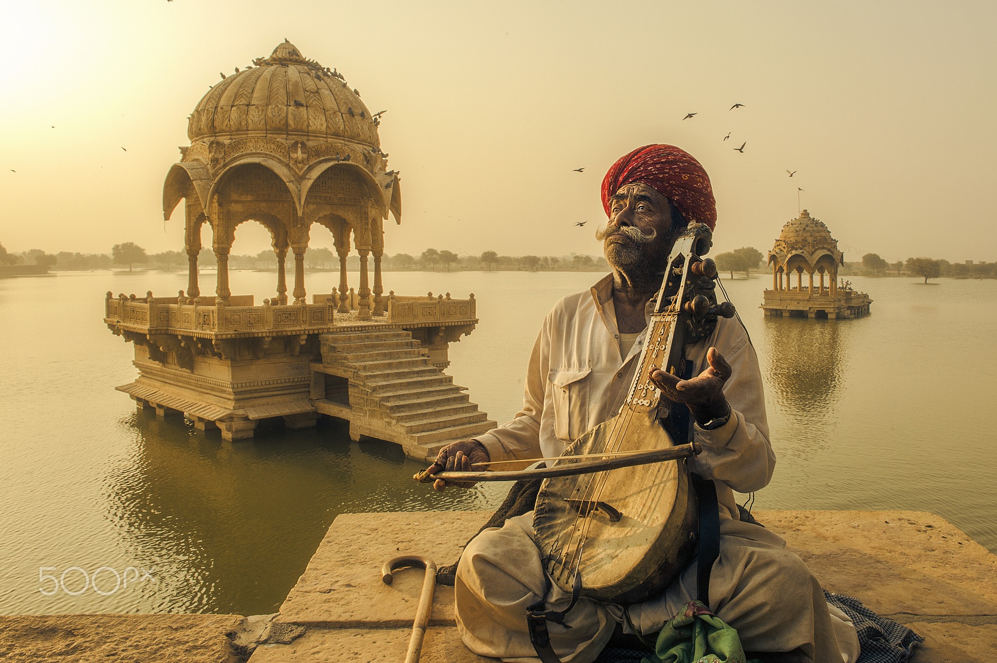General 2048x1363 men India musical instrument old people stringed instruments 6 string architecture river birds