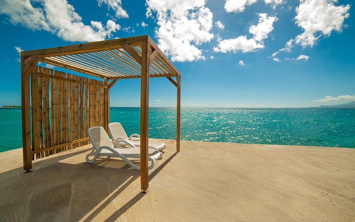 General 1230x768 summer sea Caribbean nature clouds beach chair sunshade tropical resort