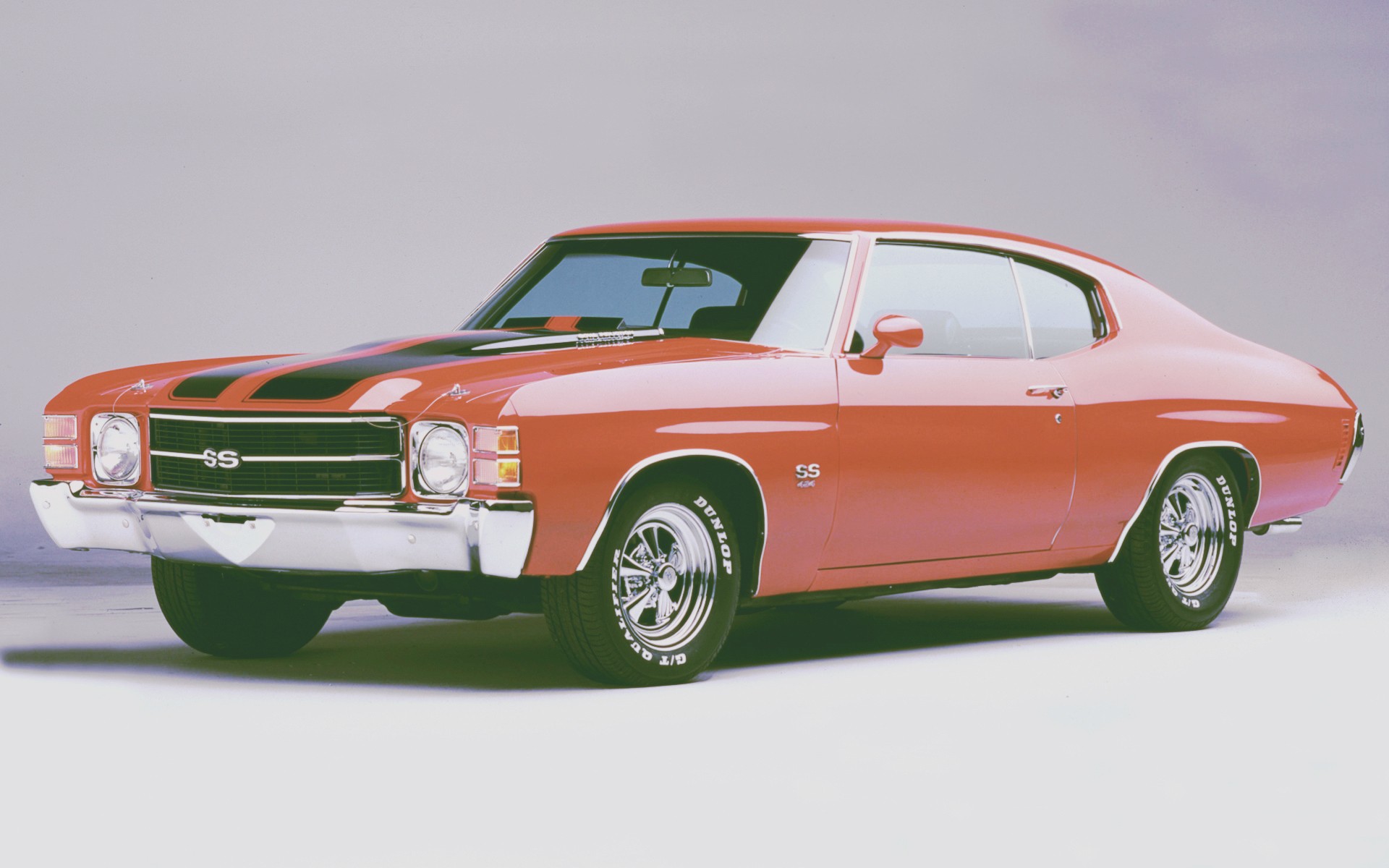 General 1920x1200 muscle cars Chevelle SS red cars vehicle car Chevrolet American cars racing stripes classic car