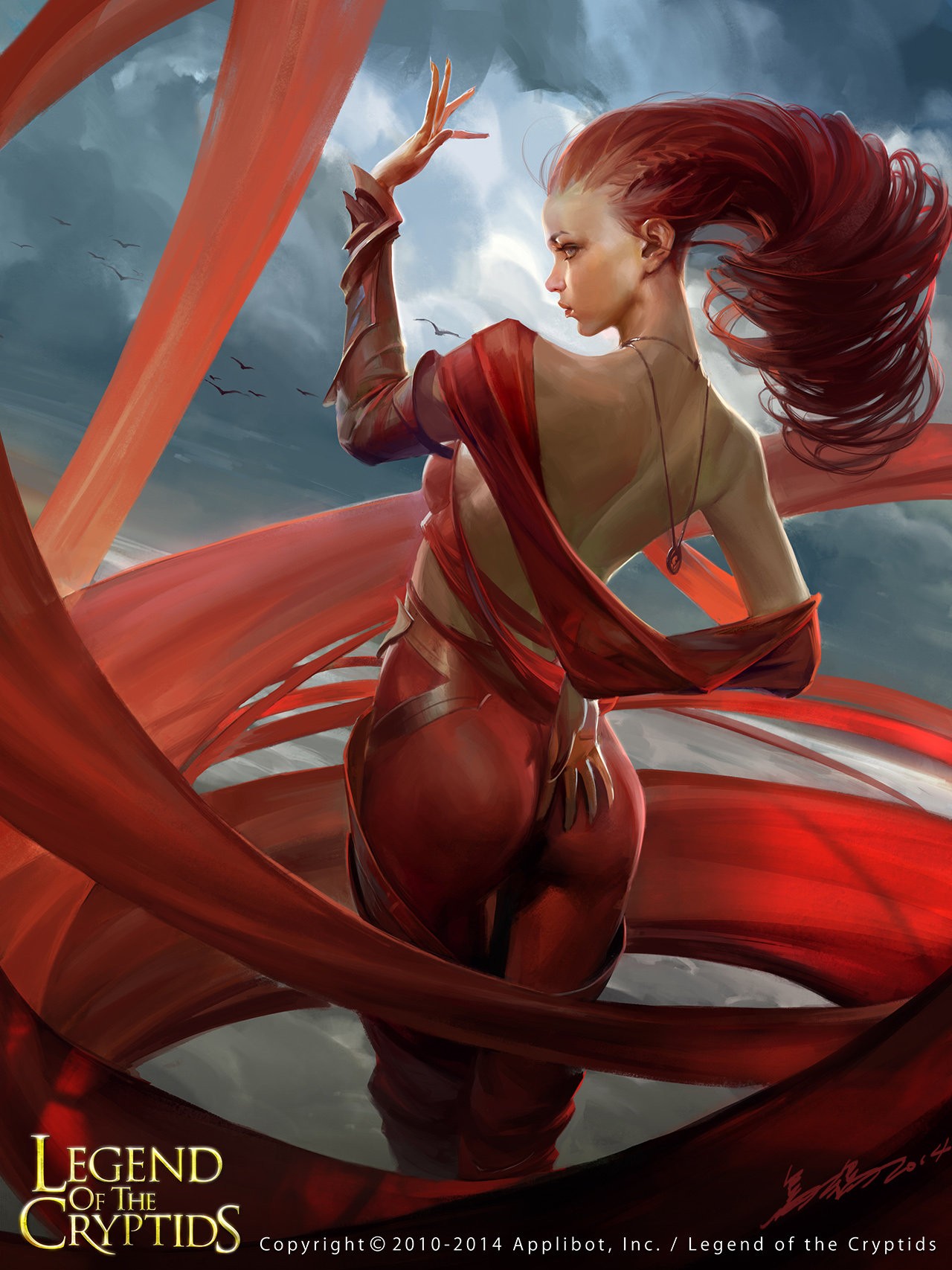 General 1280x1707 Legend of the Cryptids PC gaming ass redhead fantasy girl back rear view long hair women fantasy art