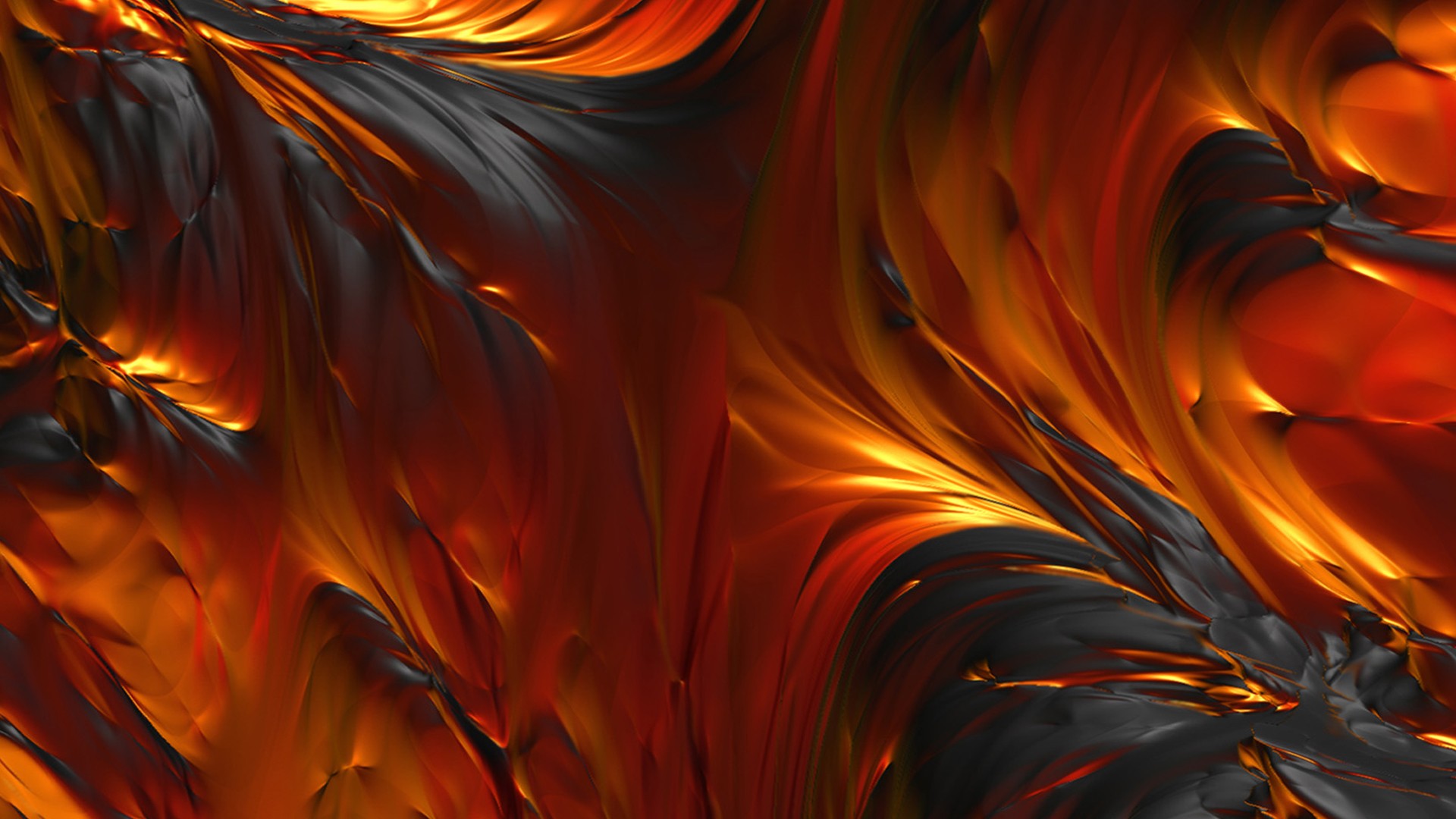 General 1920x1080 digital art CGI abstract red orange lava