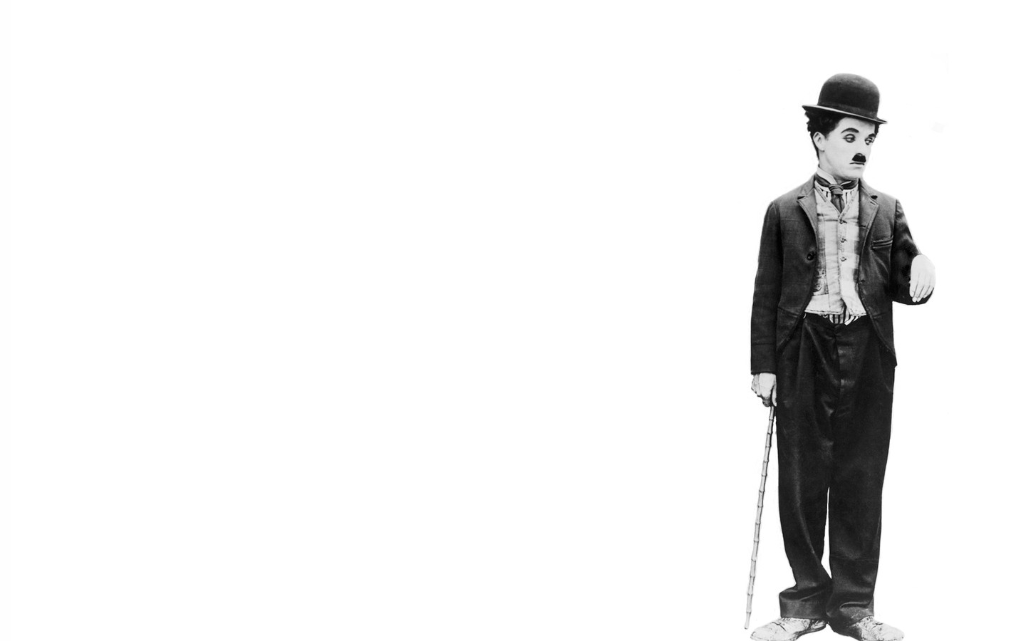 People 1440x900 Charlie Chaplin men movies vintage hat celebrity actor simple background monochrome