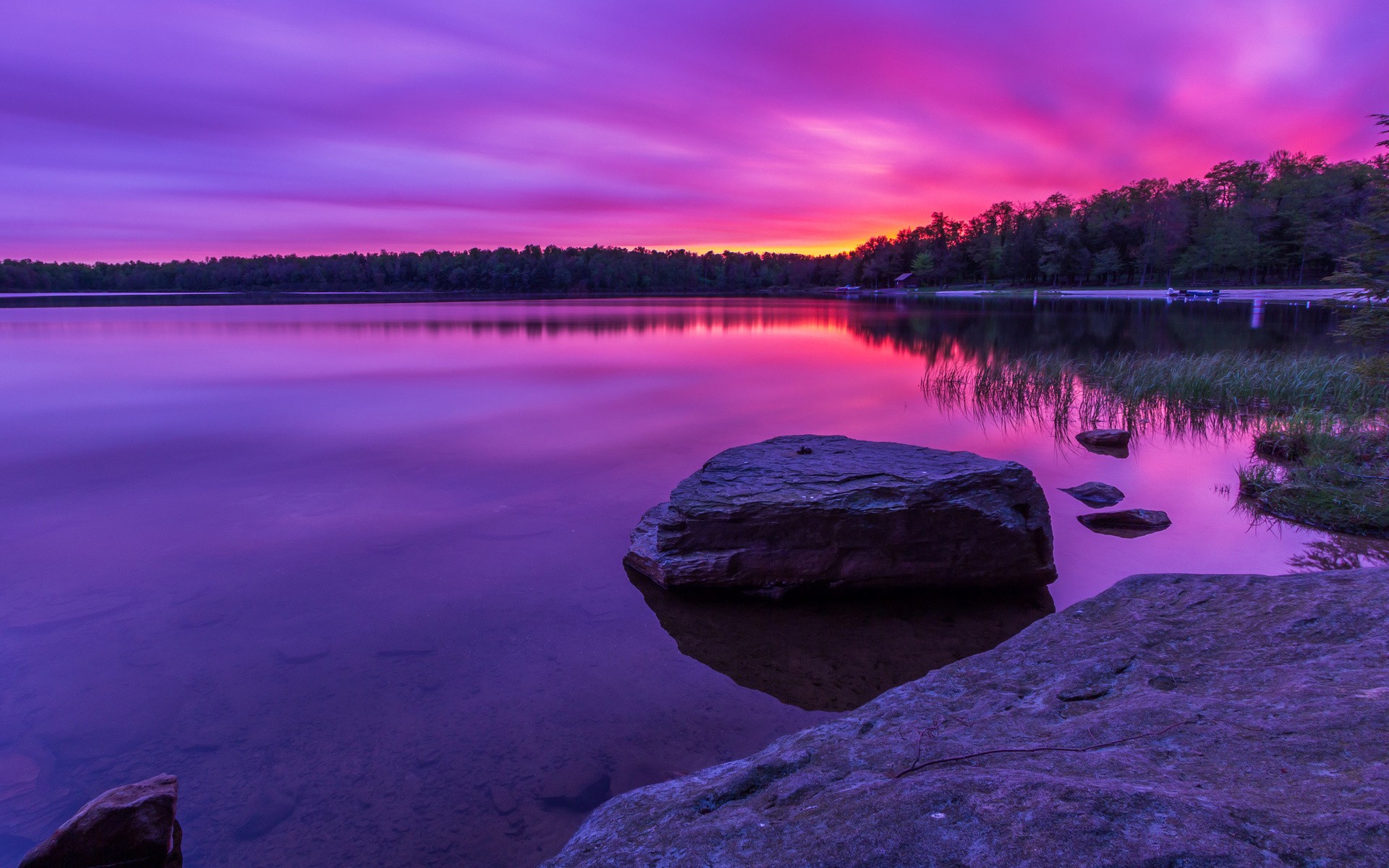 General 1920x1200 nature landscape purple sky dusk lake outdoors water