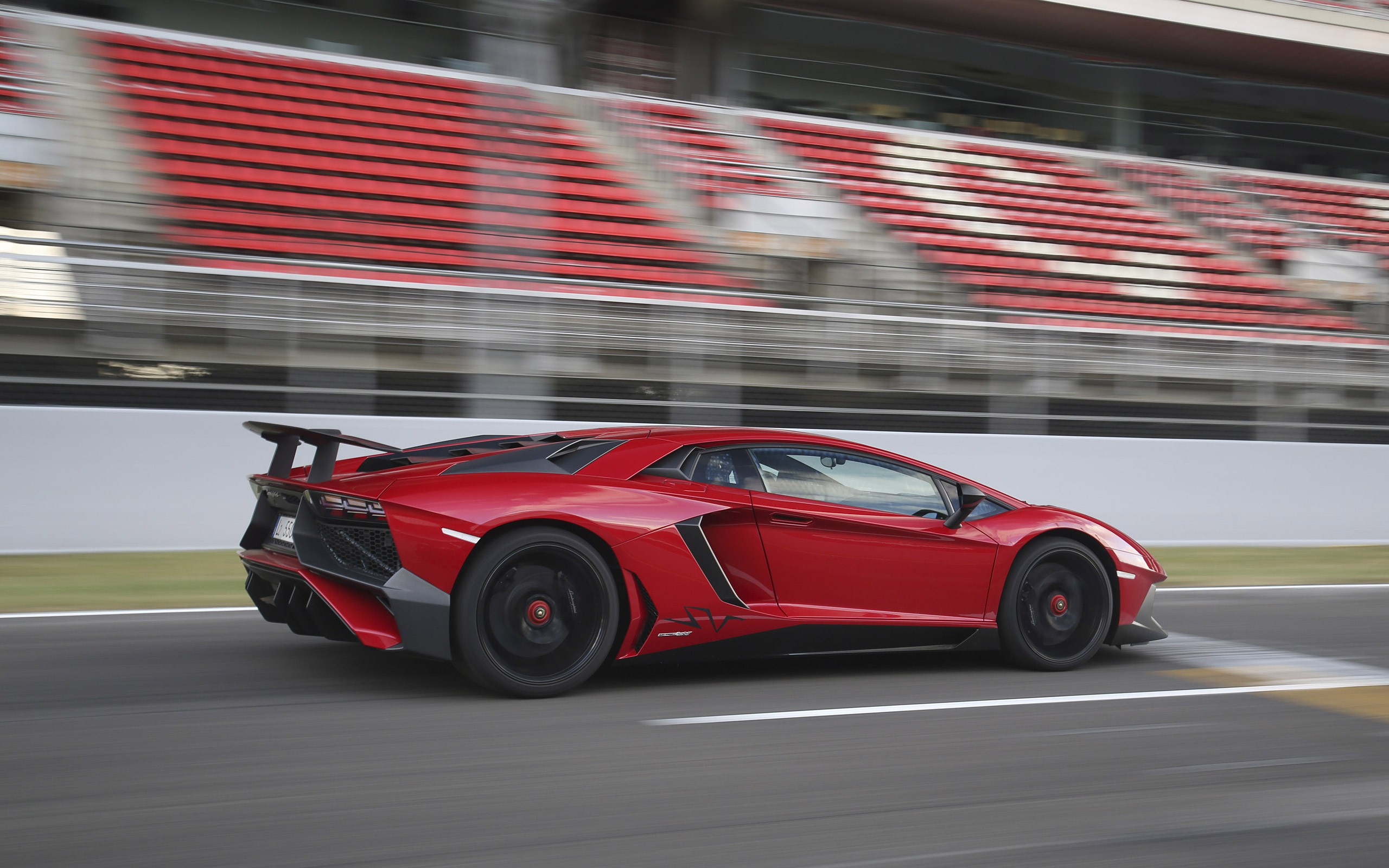 General 2560x1600 car race tracks motion blur Lamborghini Aventador Lamborghini red cars supercars vehicle
