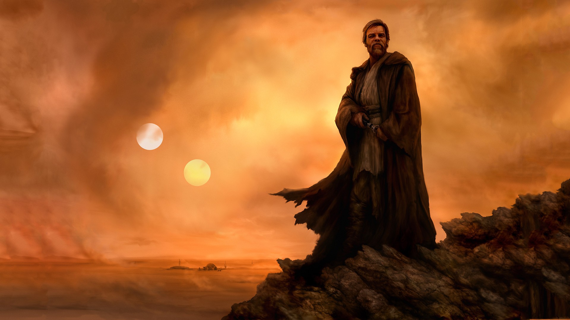General 1920x1080 Star Wars Jedi Obi-Wan Kenobi Tatooine artwork