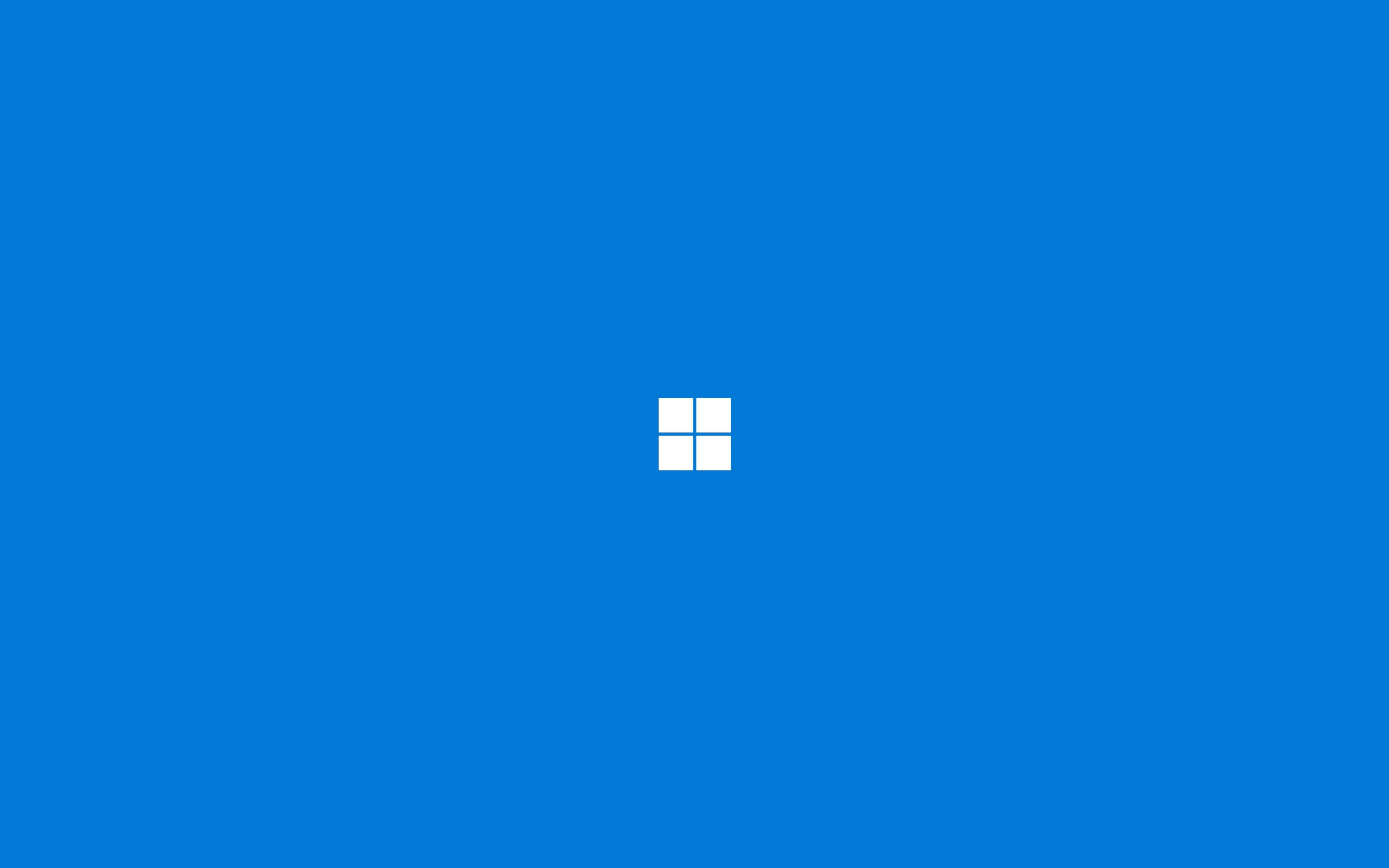 General 2560x1600 Windows 10 Microsoft Windows operating system minimalism logo simple background blue background