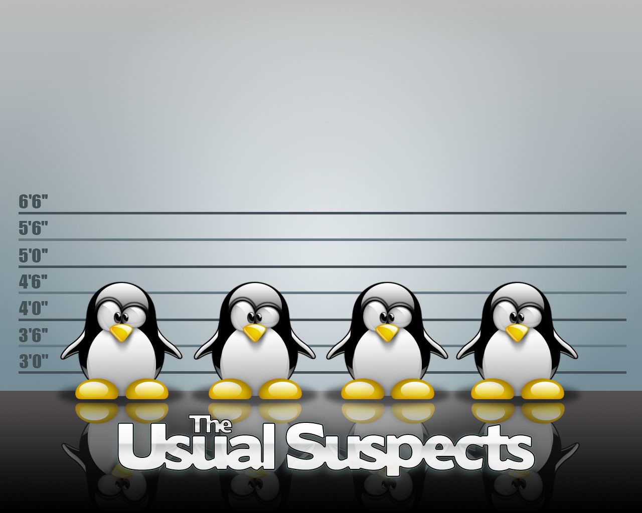 General 1280x1024 Unix humor penguins operating system birds animals