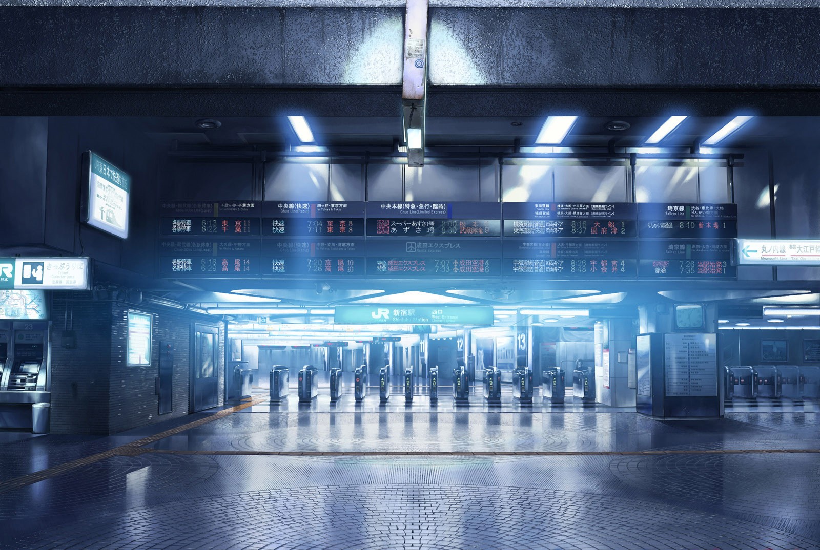 Anime 1600x1074 subway train station anime Asia urban Makoto Shinkai  5 Centimeters Per Second