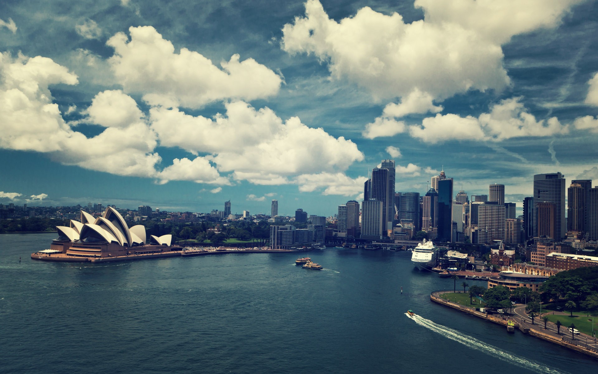 General 1920x1200 sky cityscape Sydney Sydney Opera House Australia urban building architecture city clouds water Oceania