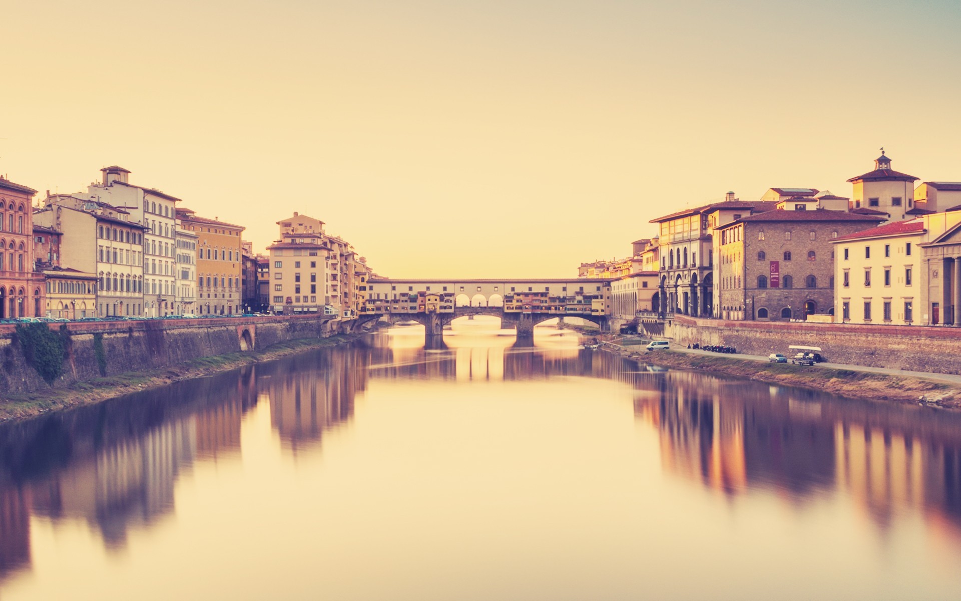 General 1920x1200 Italy ponte vecchio arno (river) Florence cityscape reflection river