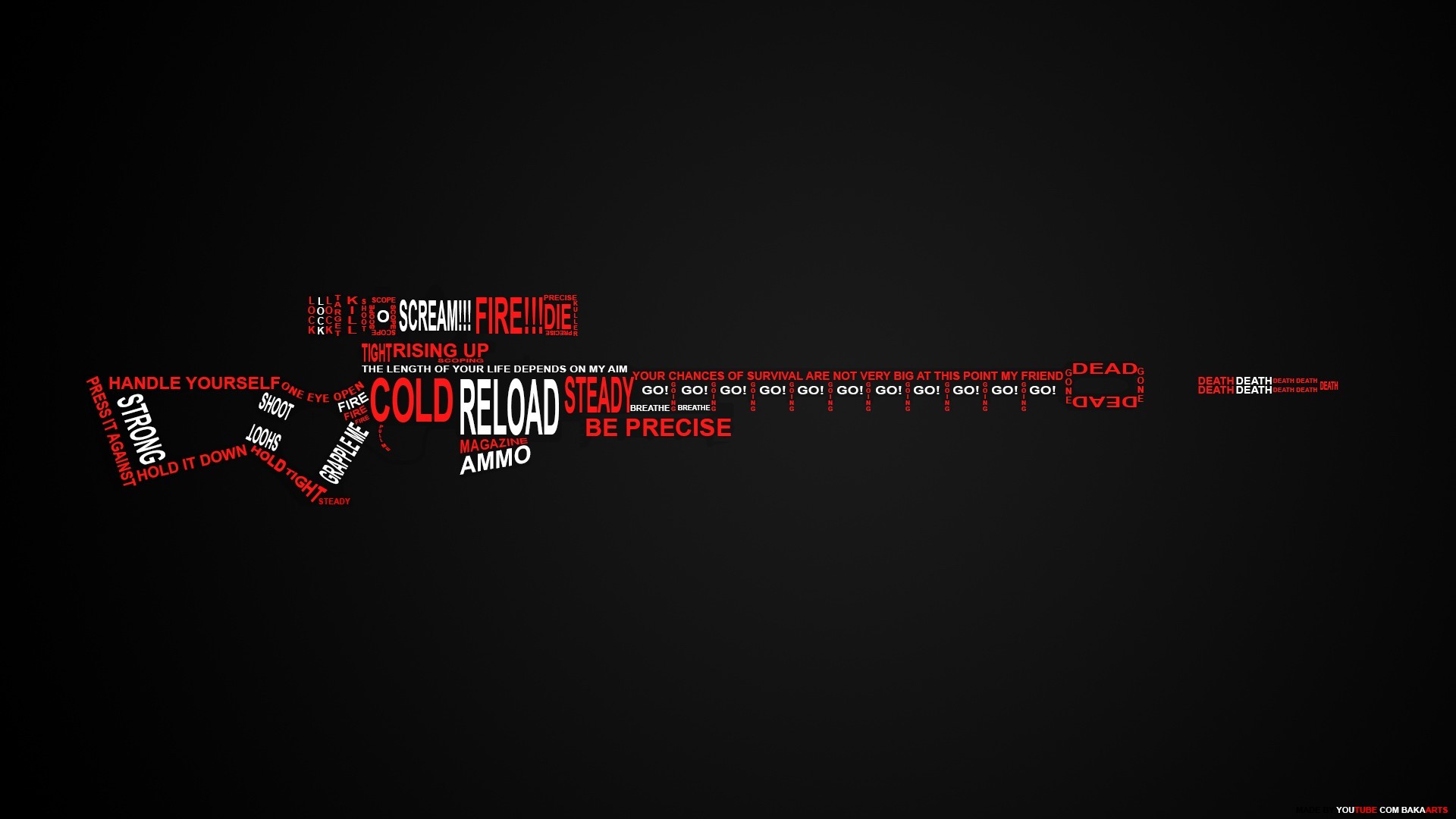 General 1920x1080 typography weapon rifles simple background digital art black background sniper rifle