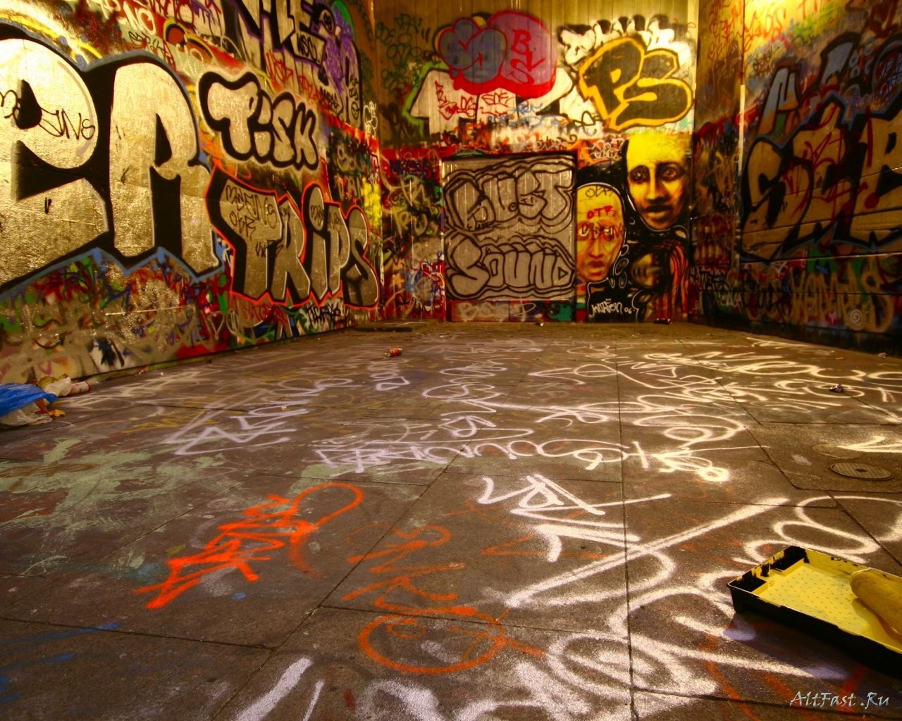 General 1280x1024 hip hop urban wall graffiti