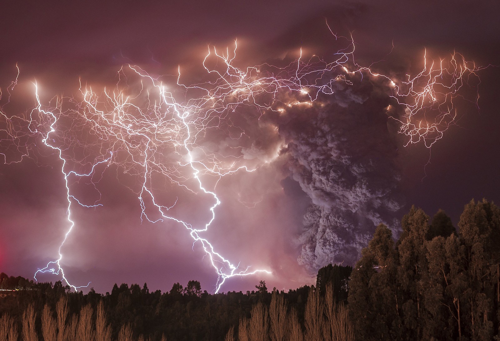 General 1600x1092 digital art lightning volcano nature volcanic eruption storm