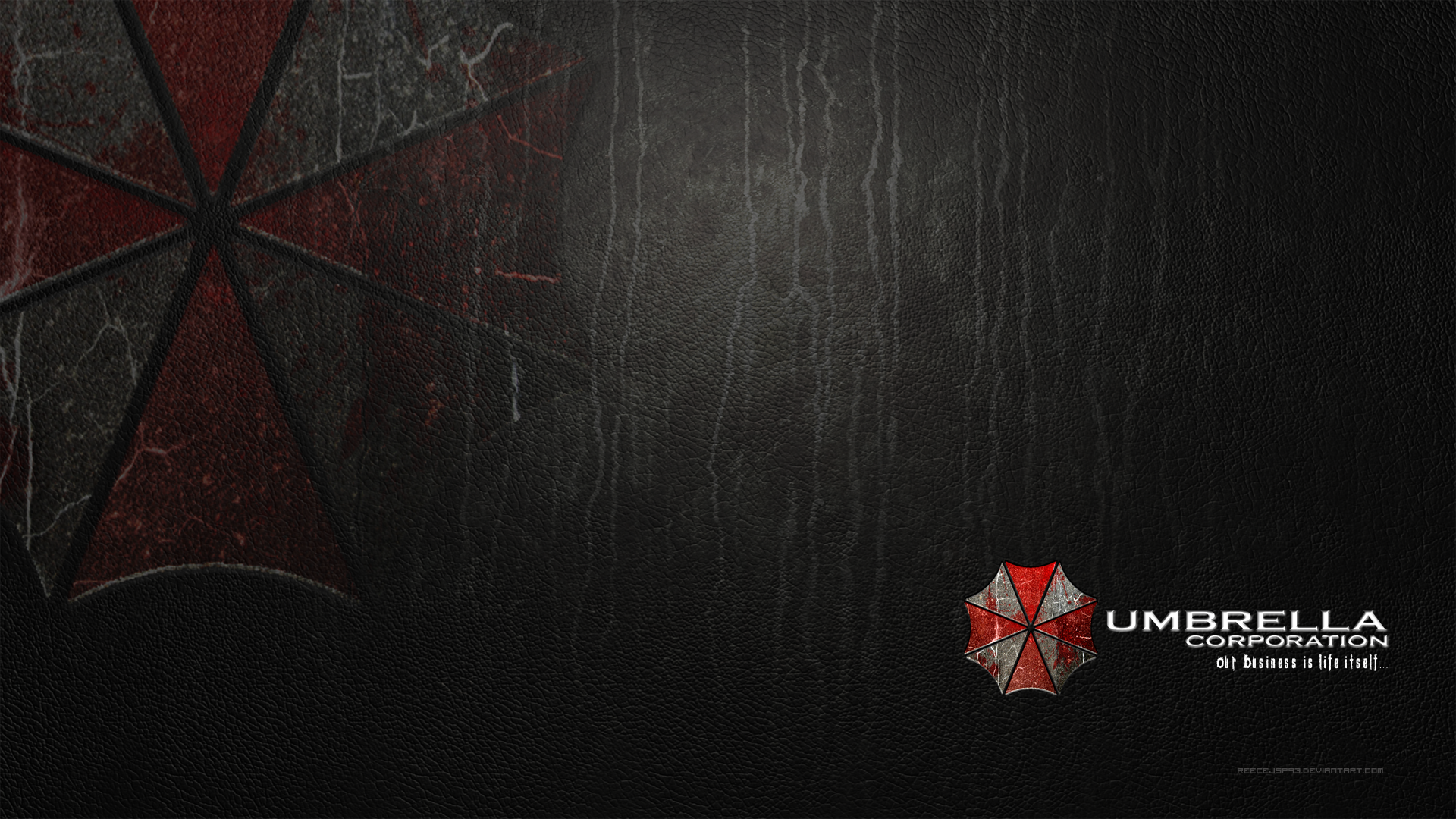 General 1920x1080 Resident Evil Umbrella Corporation logo texture video games
