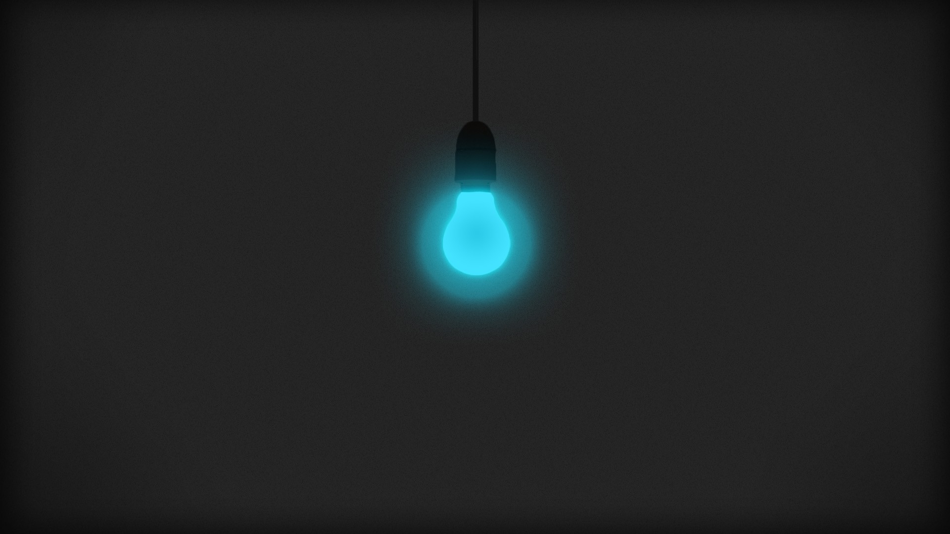 General 1920x1080 minimalism lights light bulb simple background cyan