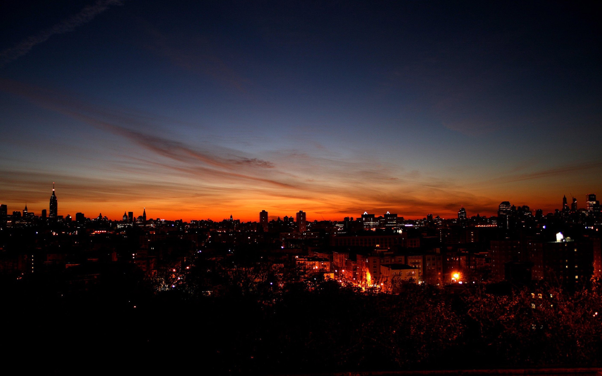 General 2560x1600 cityscape sunset night red city dark sky sunlight low light