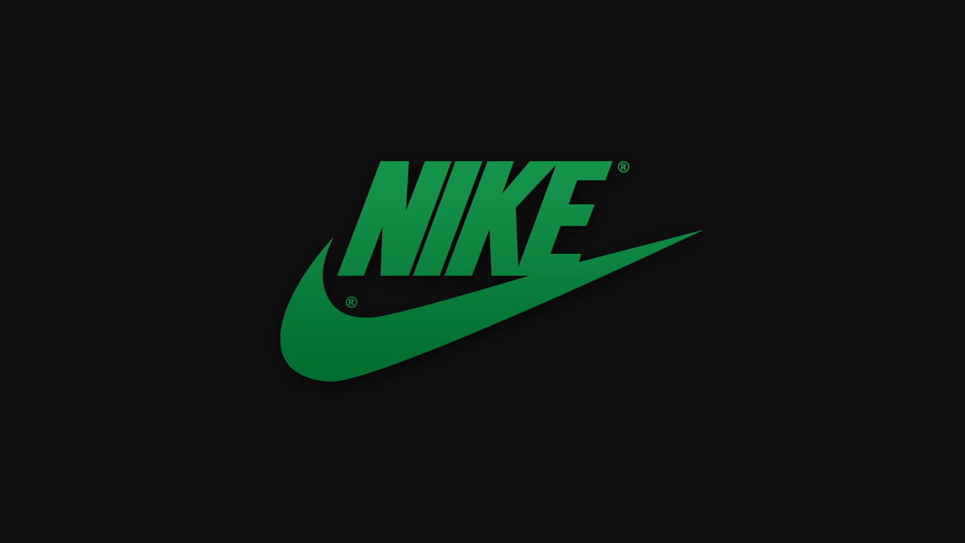 General 1366x768 logo simple background green Nike brand