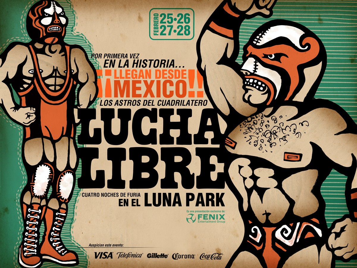 General 1200x900 Lucha Libre poster numbers