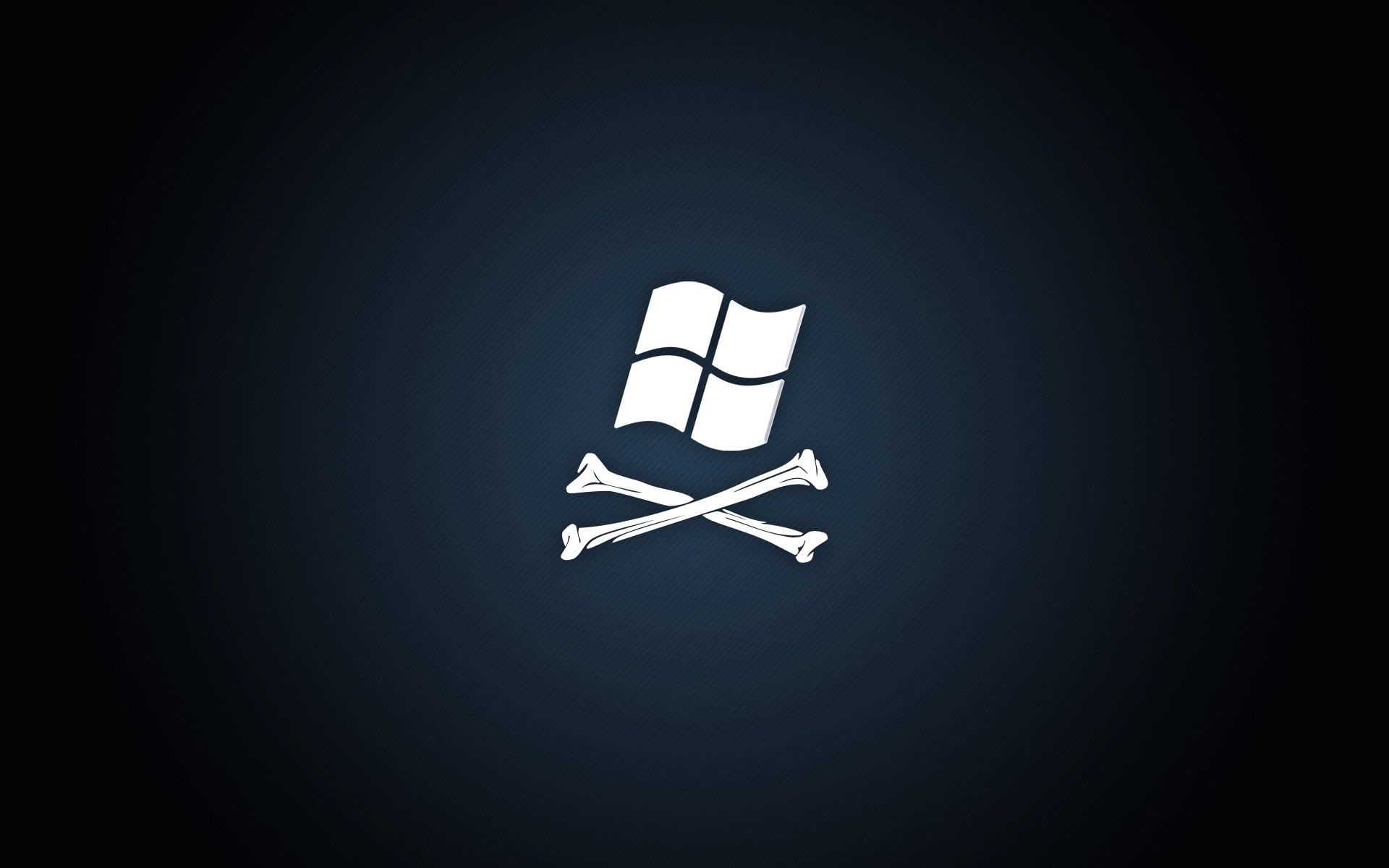 General 1920x1200 Microsoft Windows minimalism bones logo blue background operating system