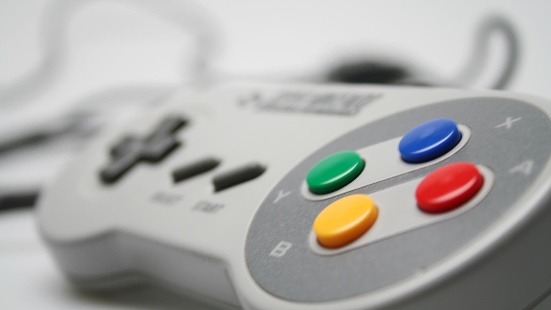 General 1920x1080 controllers Nintendo SNES retro games video games buttons selective coloring macro