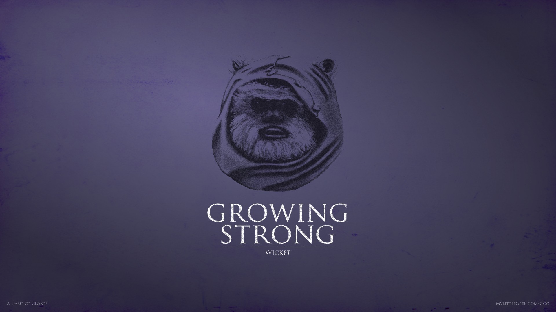General 1920x1080 Star Wars Game of Thrones crossover House Tyrell Ewok Star Wars Heroes purple background simple background