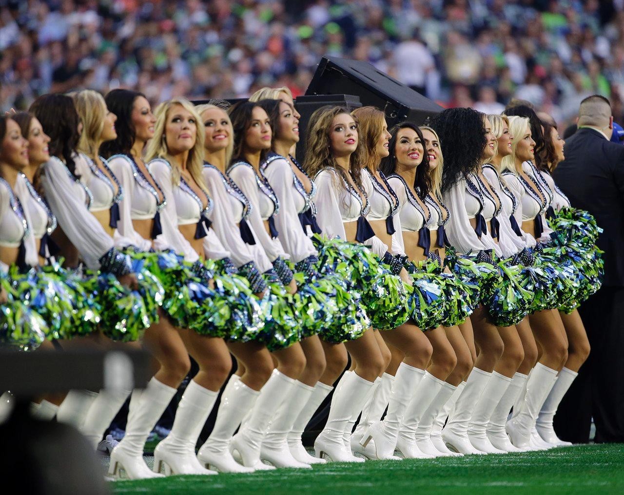 People 1280x1016 cheerleaders group of women knee-high boots crop top women smiling standing