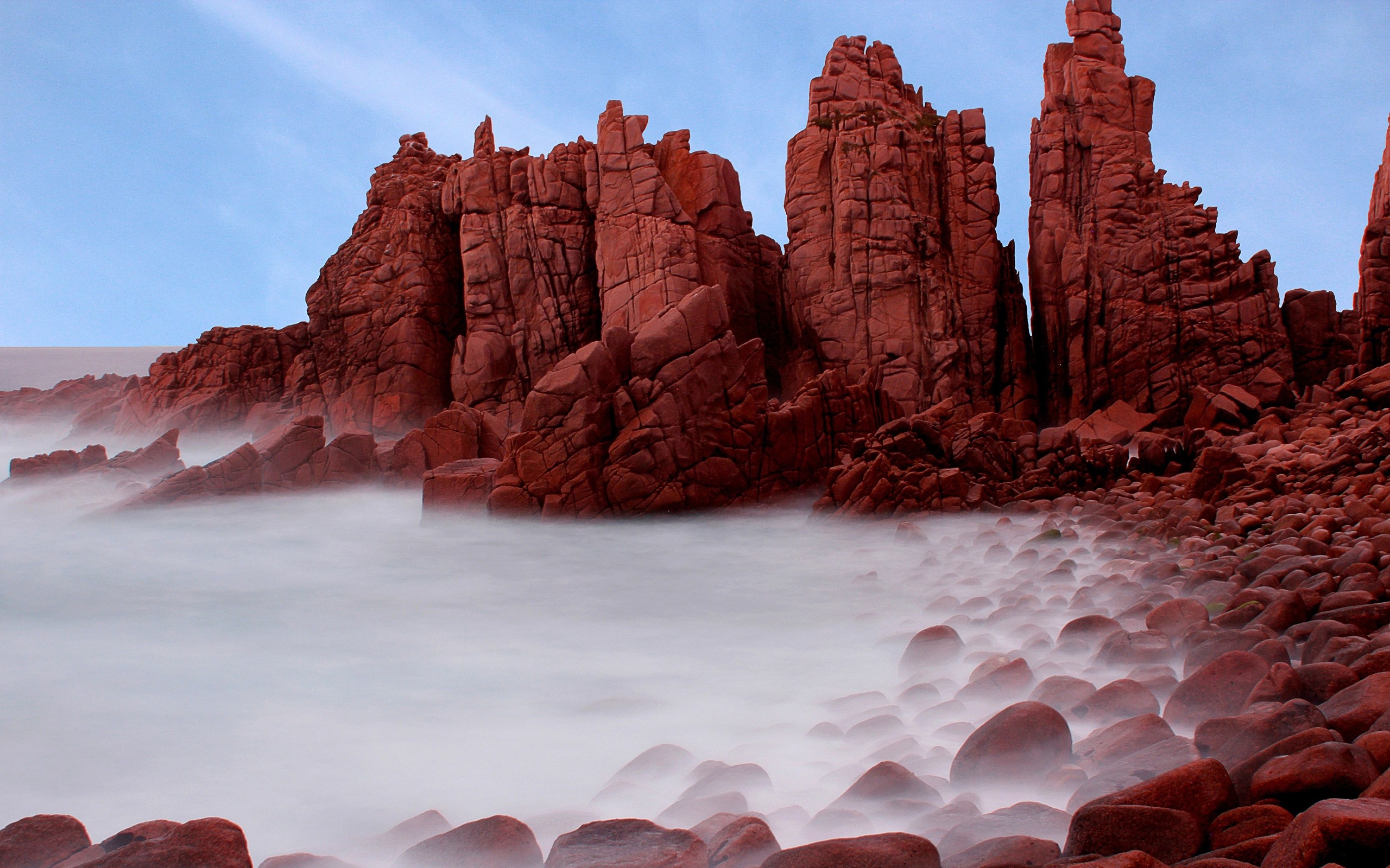 General 2560x1600 Australia landscape rocks rock formation nature coast long exposure water beach sea