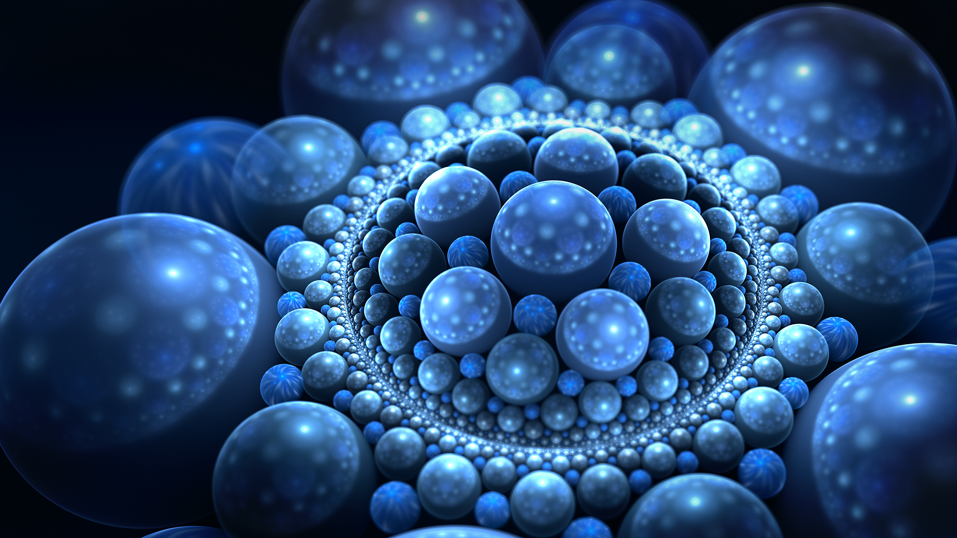 General 1920x1080 sphere fractal abstract digital art CGI 3D Abstract