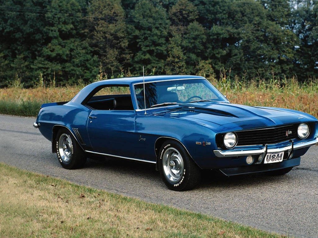 General 1024x768 vehicle car Chevrolet Camaro blue cars Chevrolet muscle cars American cars