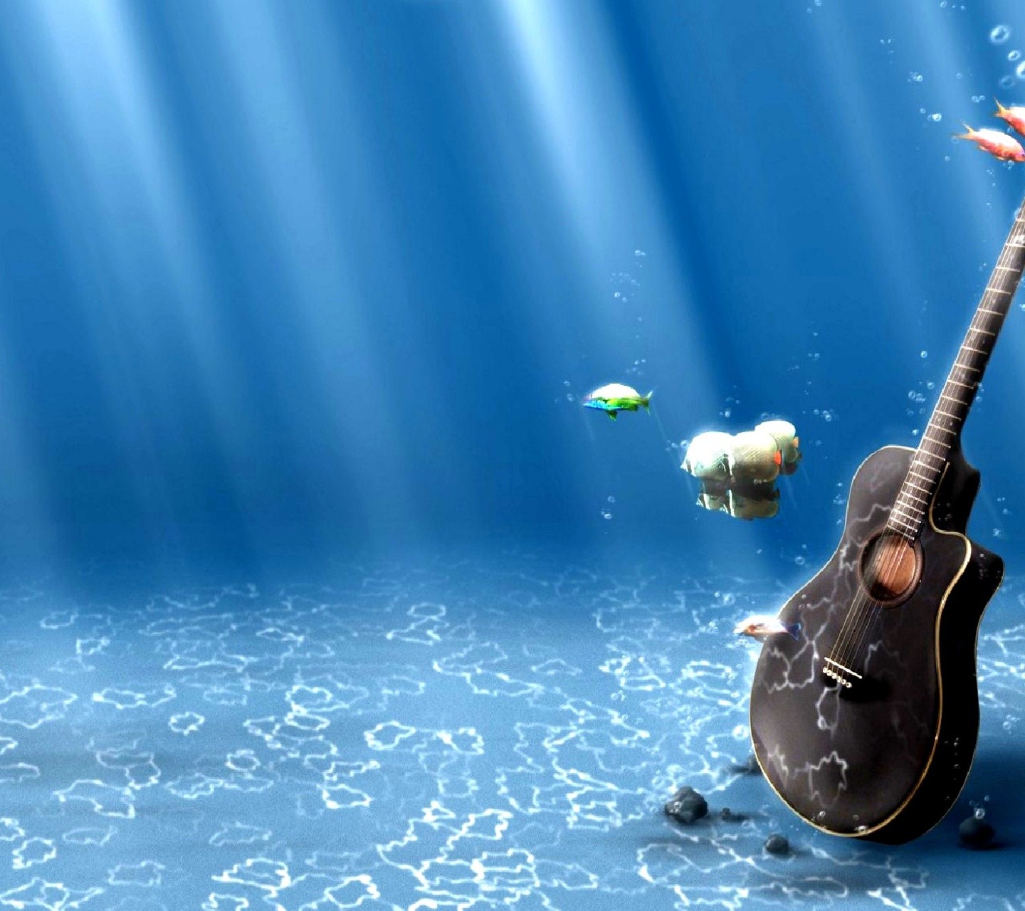 General 1440x1280 guitar underwater fish musical instrument animals