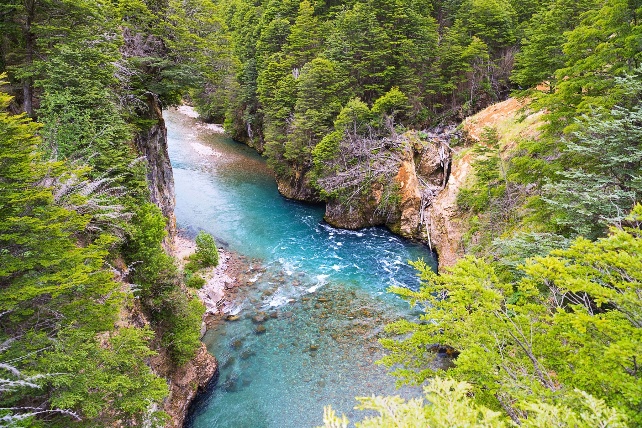 General 2048x1367 nature landscape river forest summer turquoise water trees Patagonia Chile South America