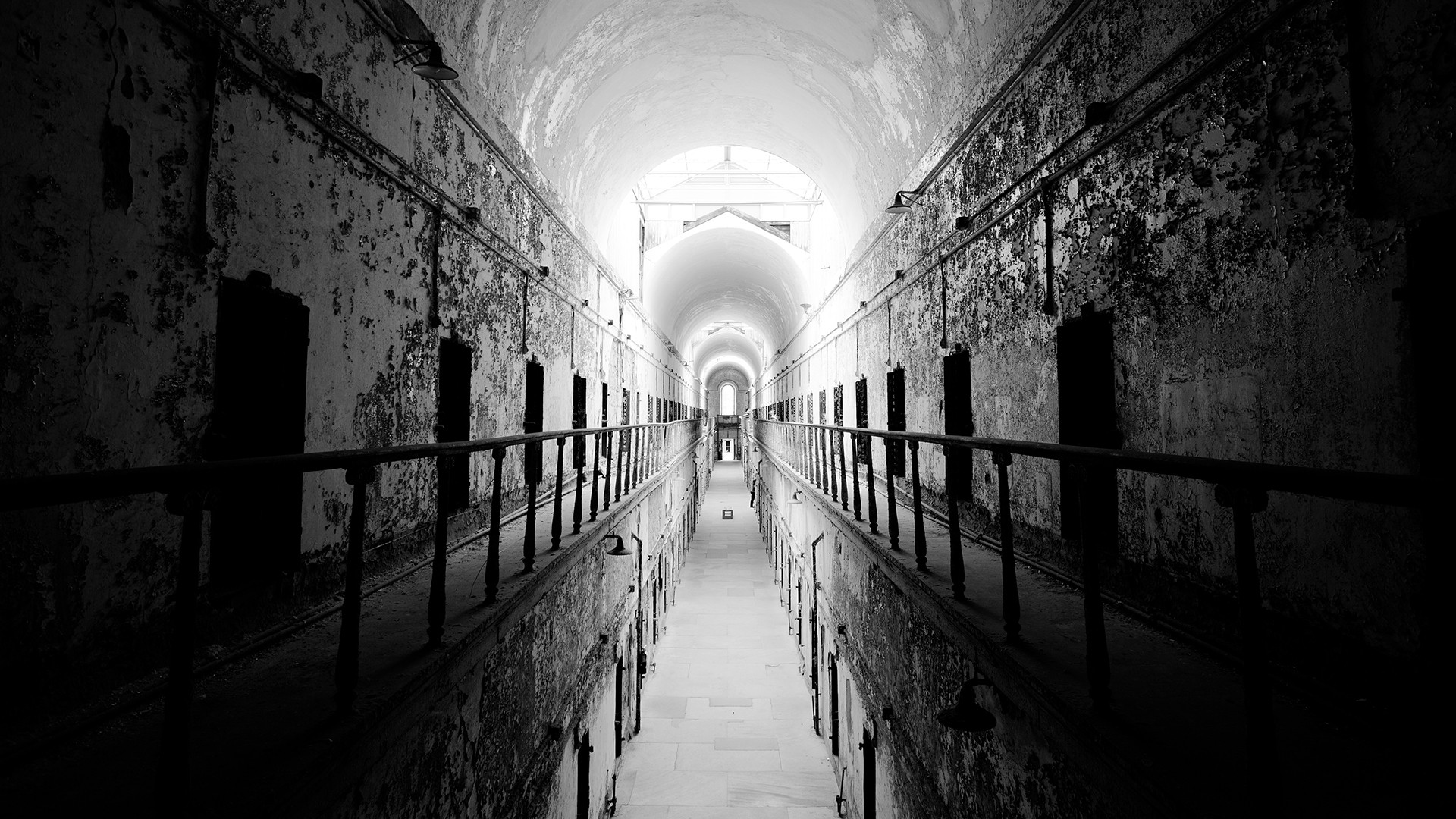 General 1920x1080 abandoned prison monochrome building