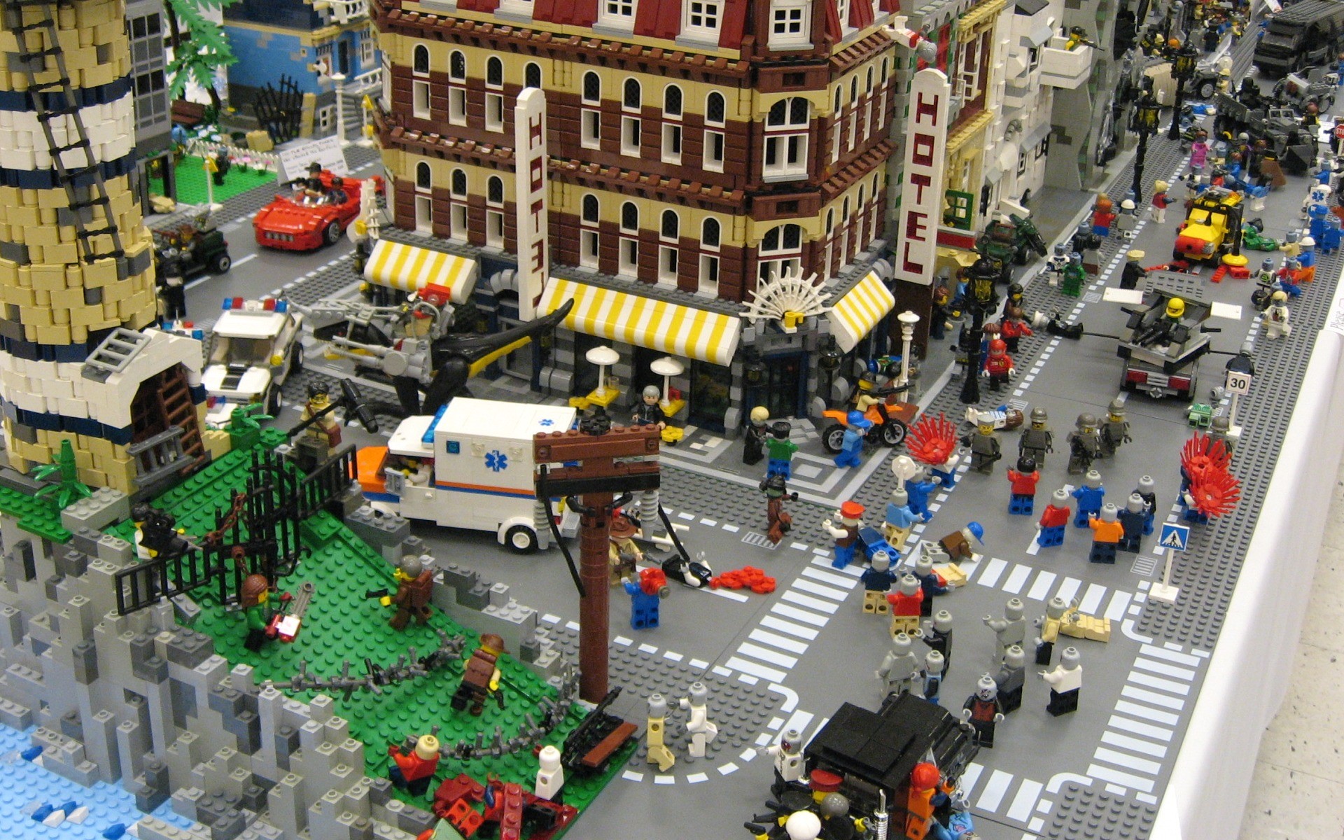 General 1920x1200 LEGO toys city urban figurines